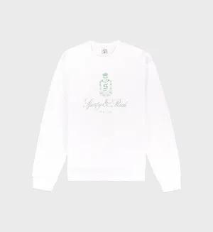 Vendome Crewneck - White/Sage