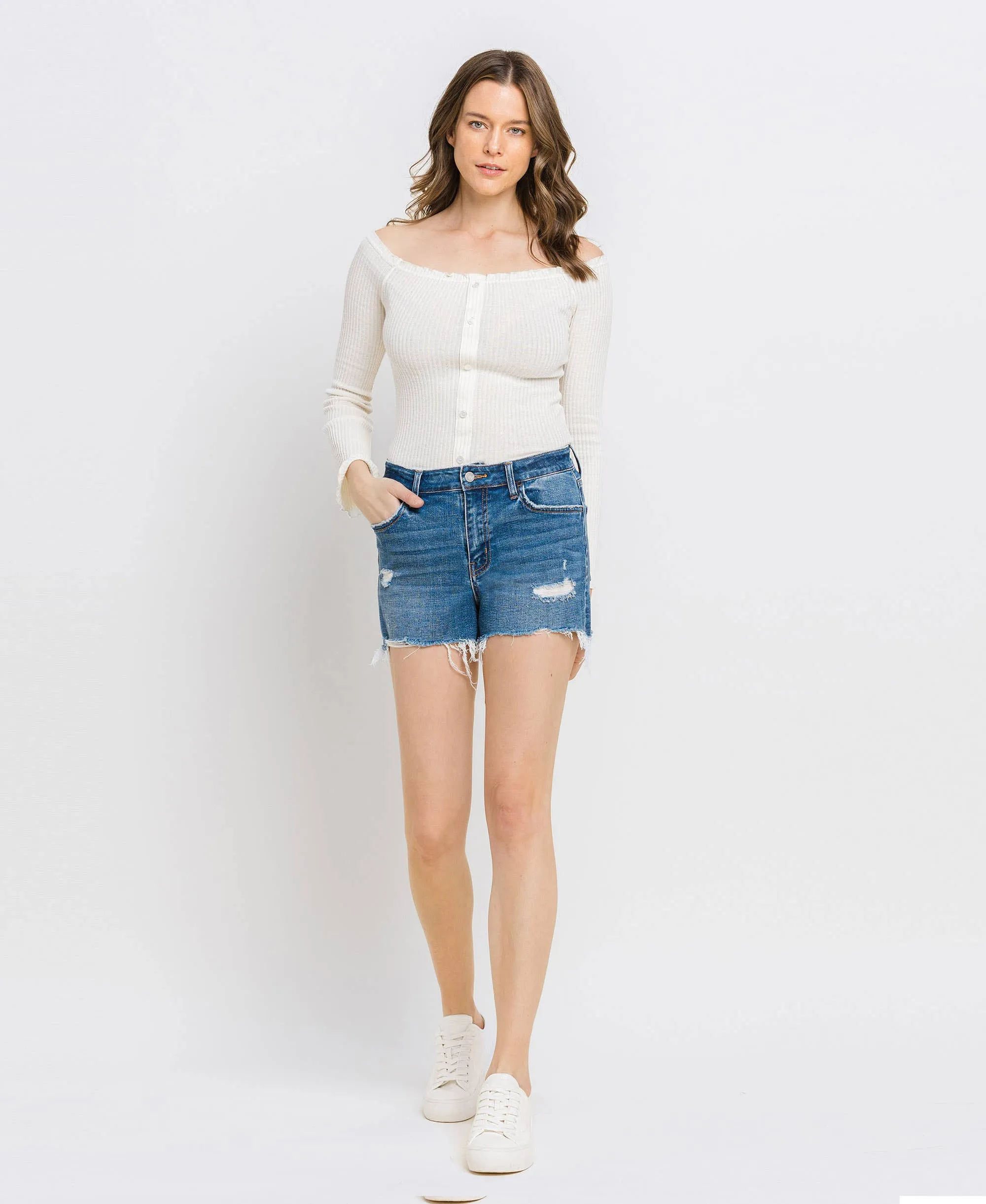Vervet High Rise Cutoff Shorts