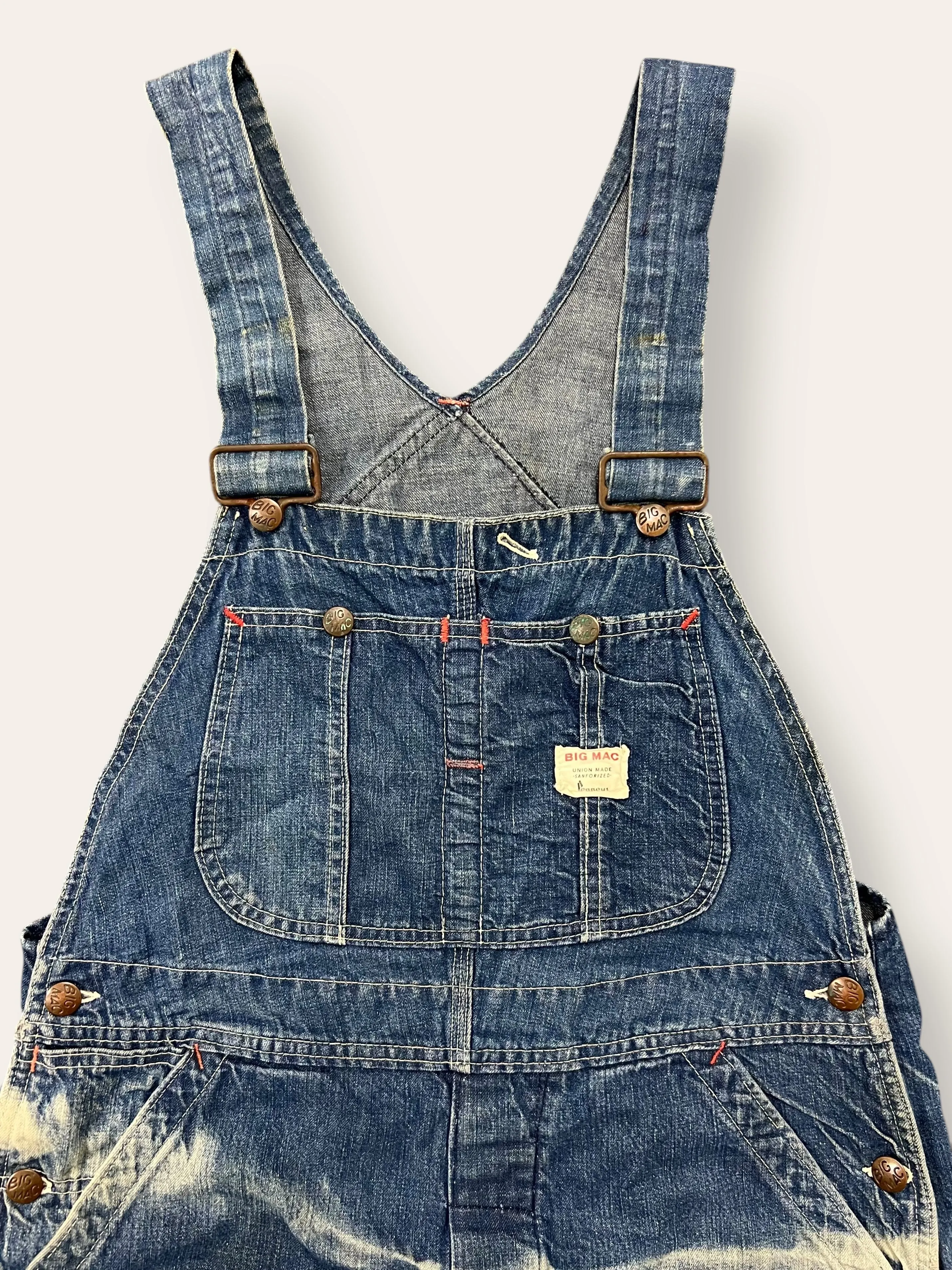 Vintage 1960’s Big Mac Sun Faded Denim Overalls