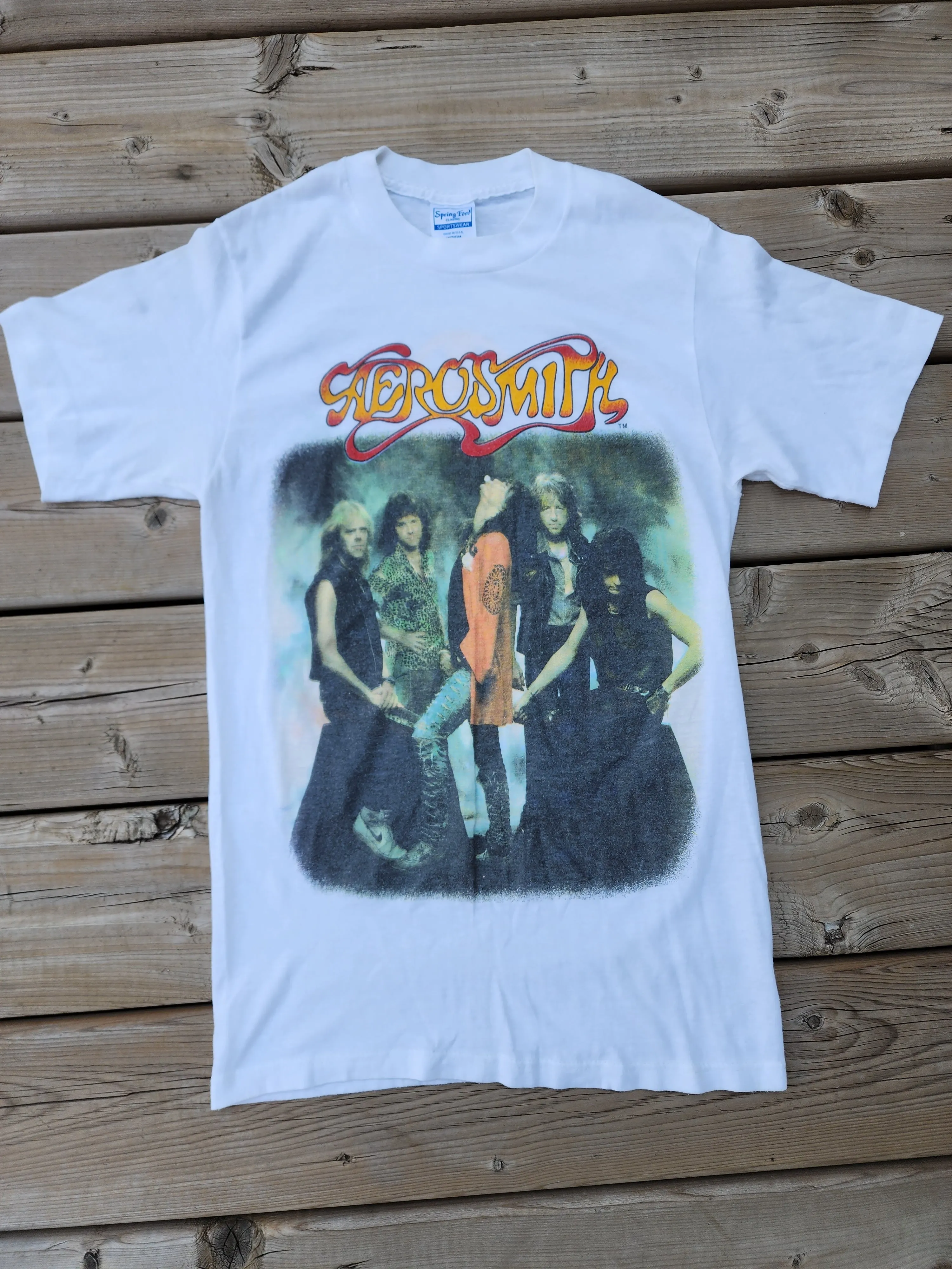 Vintage 1980's Aerosmith ''Permanent Vacation'' T-shirt (Men's Small)
