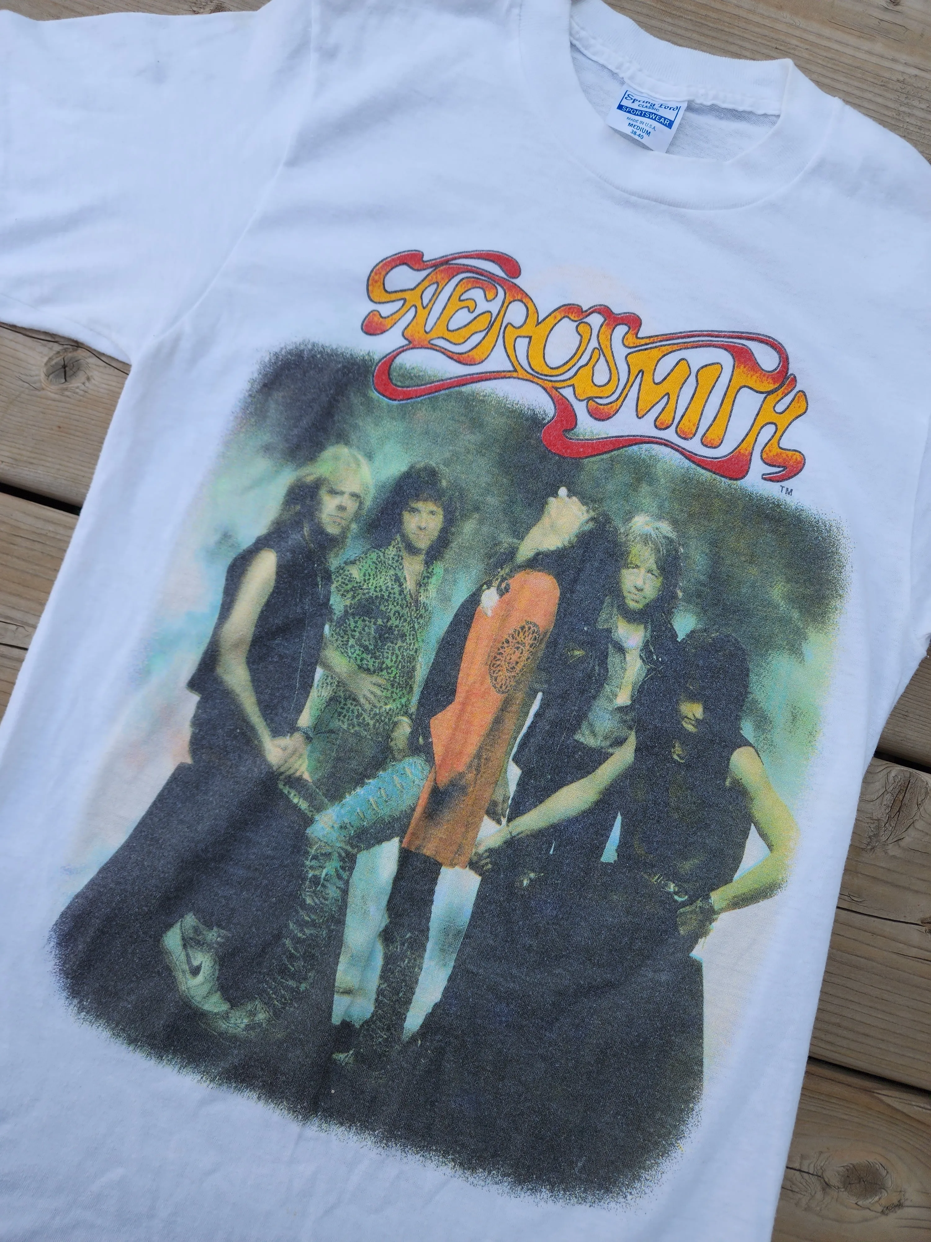 Vintage 1980's Aerosmith ''Permanent Vacation'' T-shirt (Men's Small)