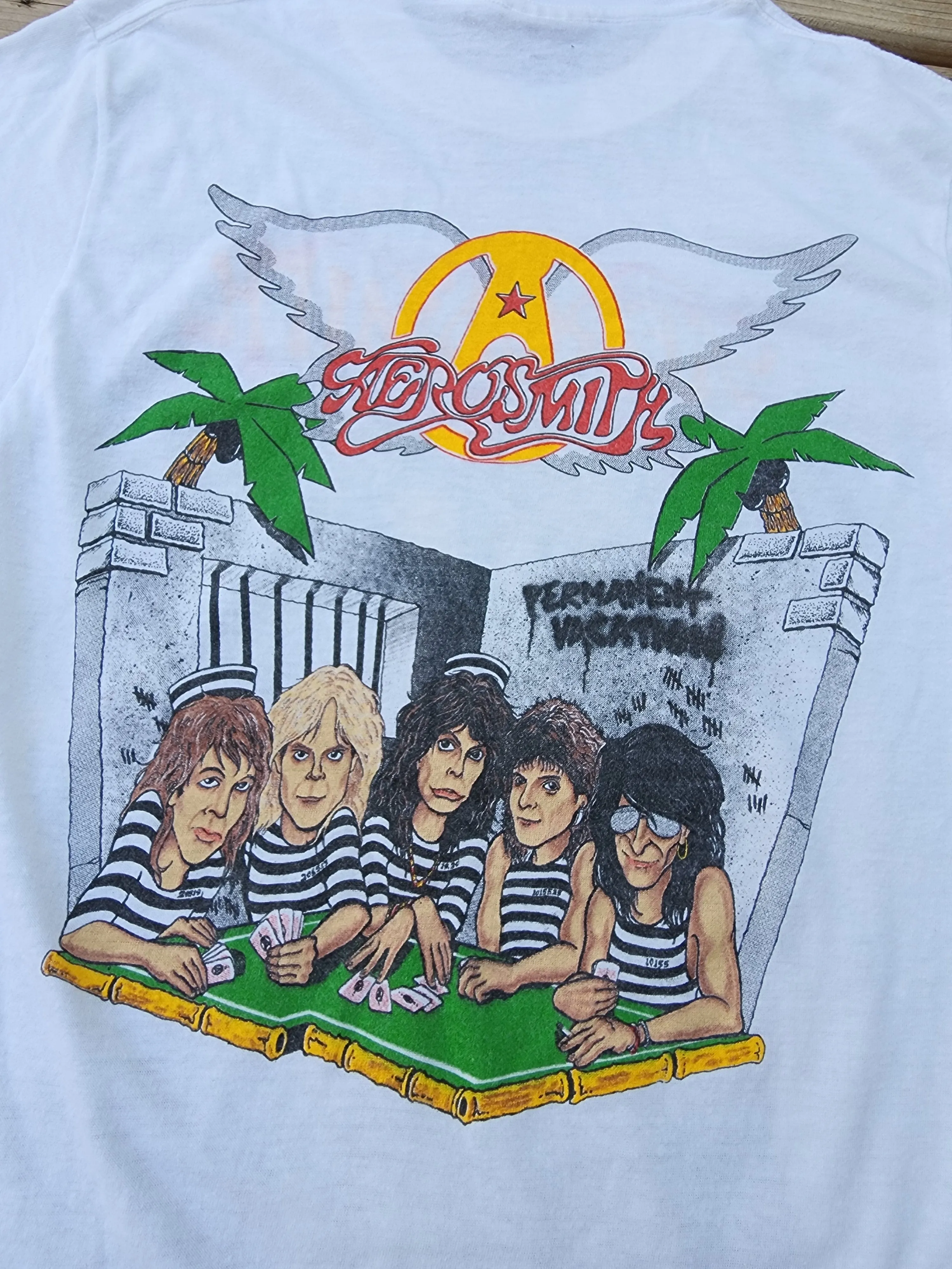 Vintage 1980's Aerosmith ''Permanent Vacation'' T-shirt (Men's Small)