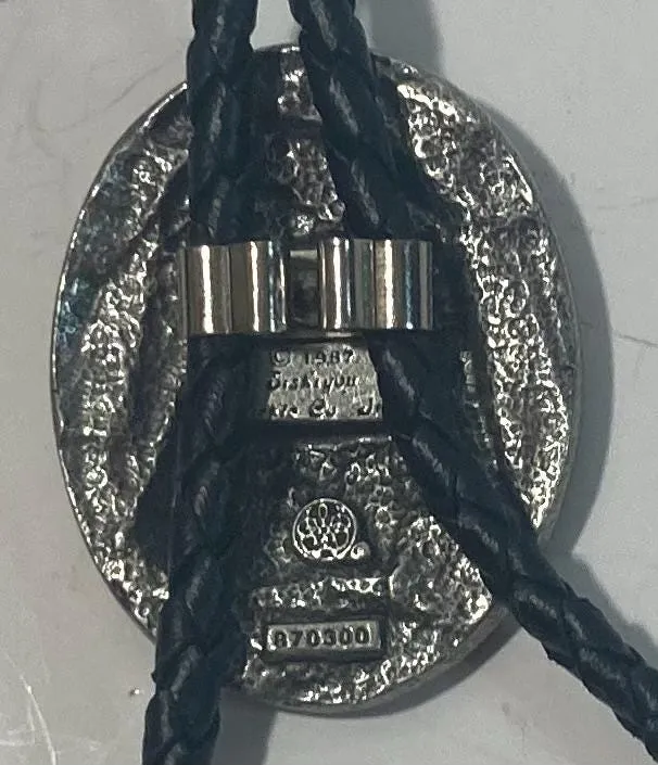 Vintage 1987 Metal Bolo Tie, Nice Horse Head Design, Nice Western Design, 1 3/4" x 1 1/4", Quality, Heavy Duty