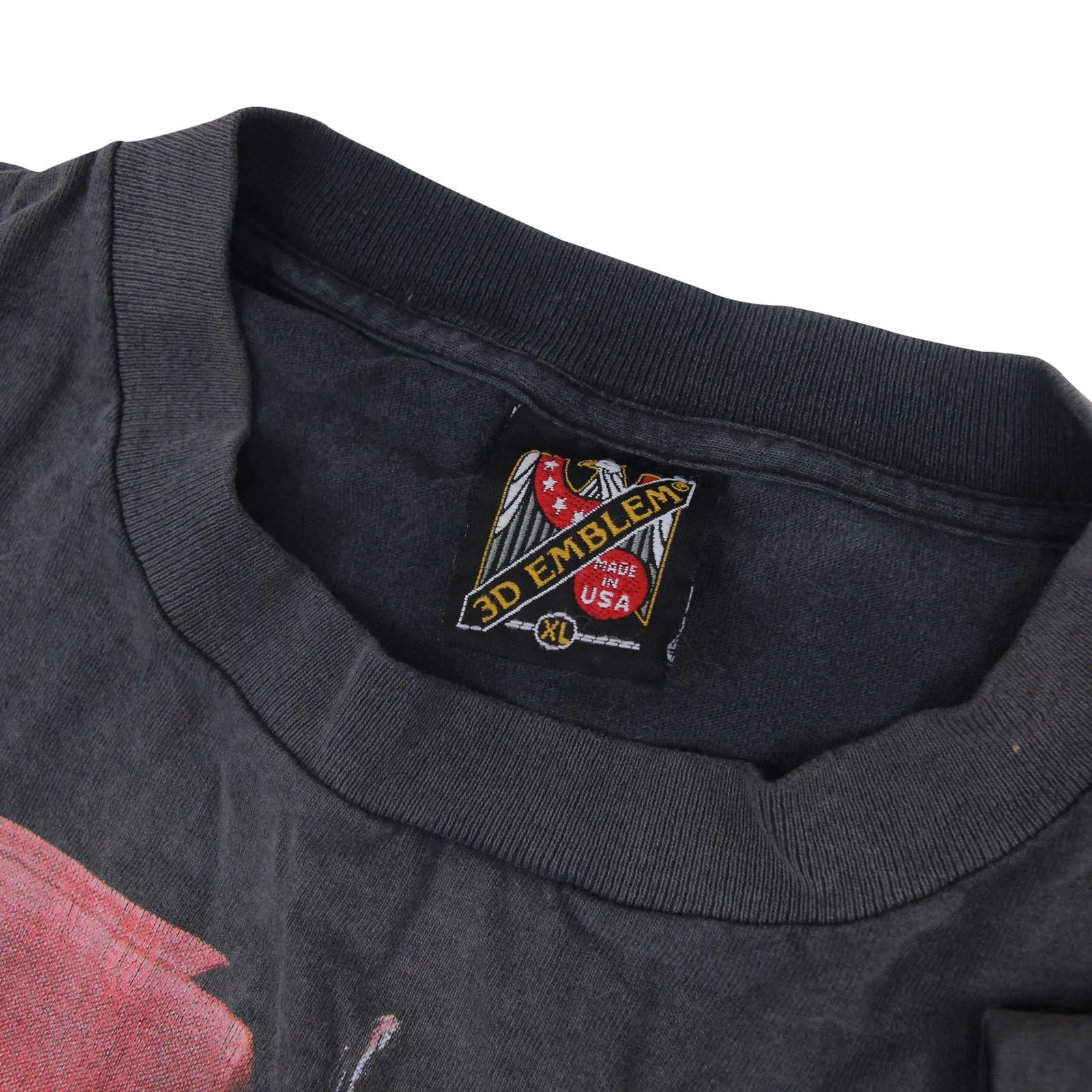 Vintage 3D Emblem "Wild and Free" Graphic T Shirt - XL