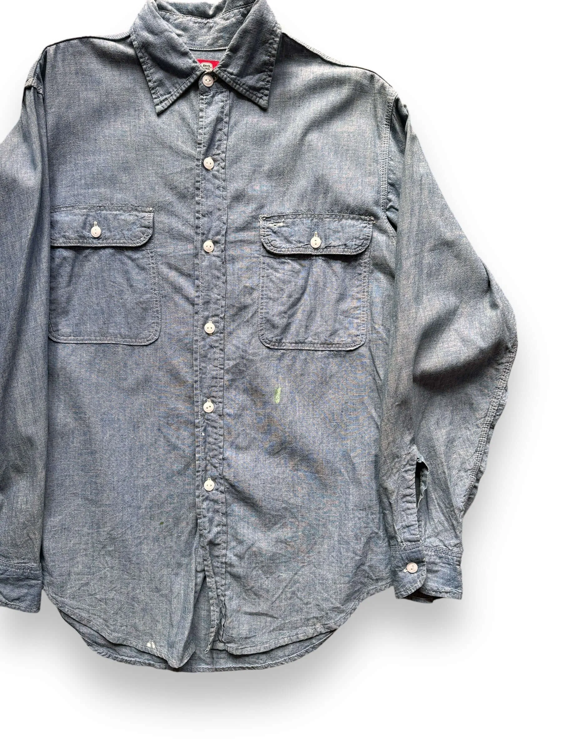 Vintage 60s Era Penneys Big Mac Chambray Shirt SZ L