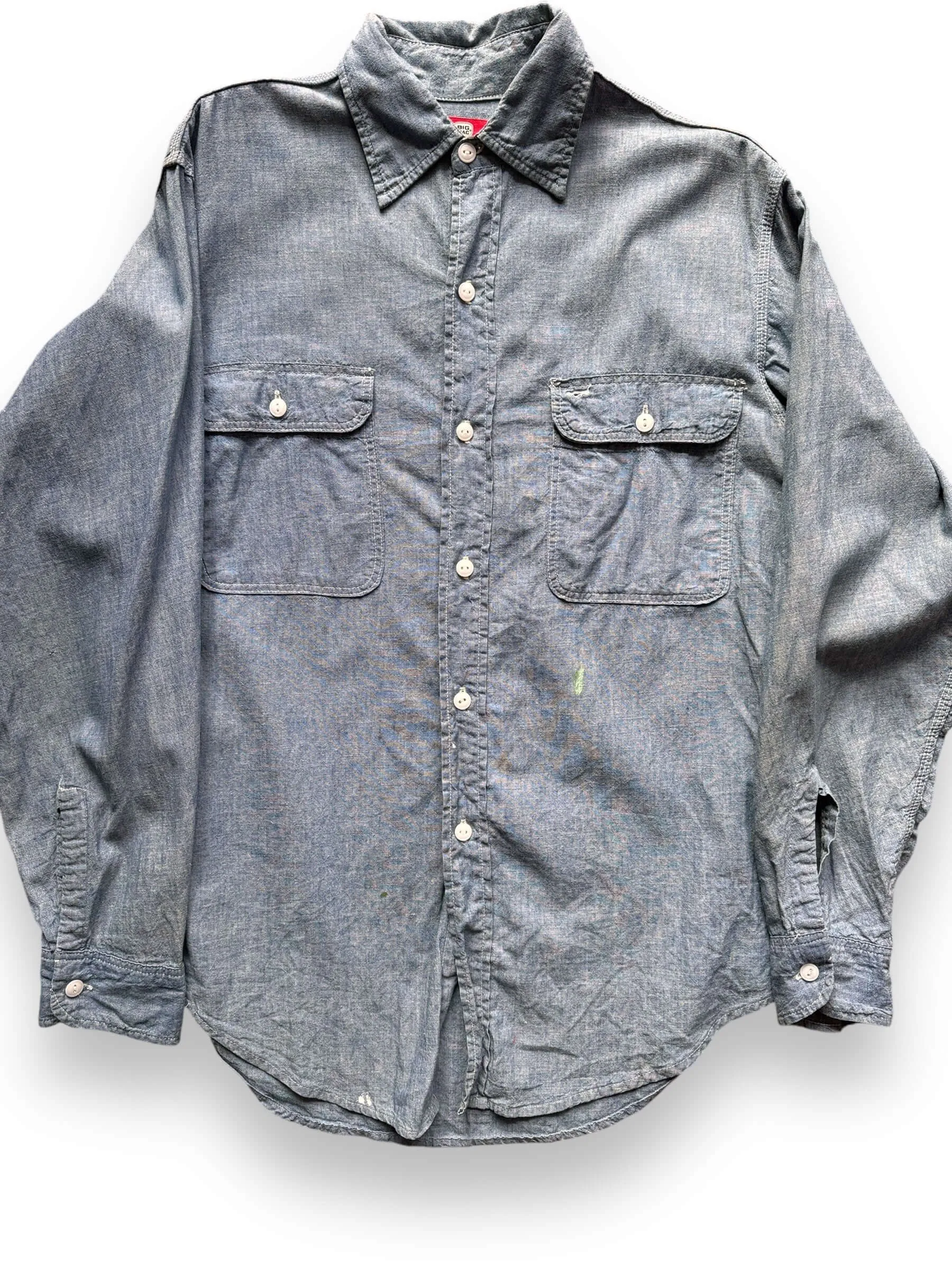 Vintage 60s Era Penneys Big Mac Chambray Shirt SZ L