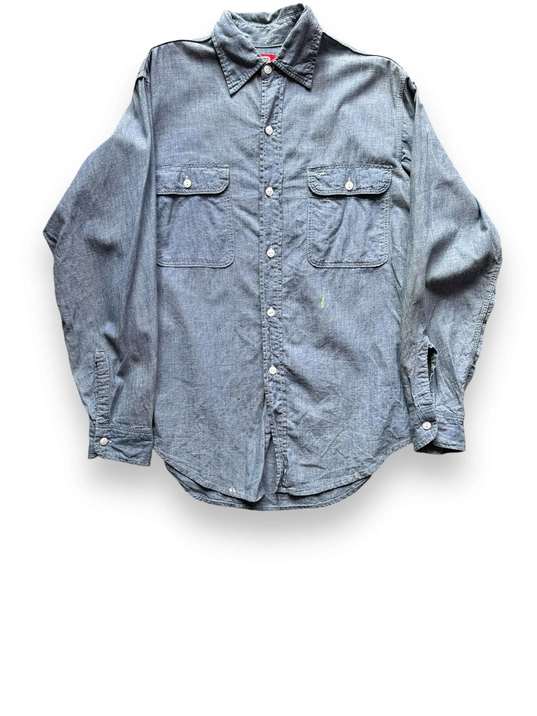 Vintage 60s Era Penneys Big Mac Chambray Shirt SZ L