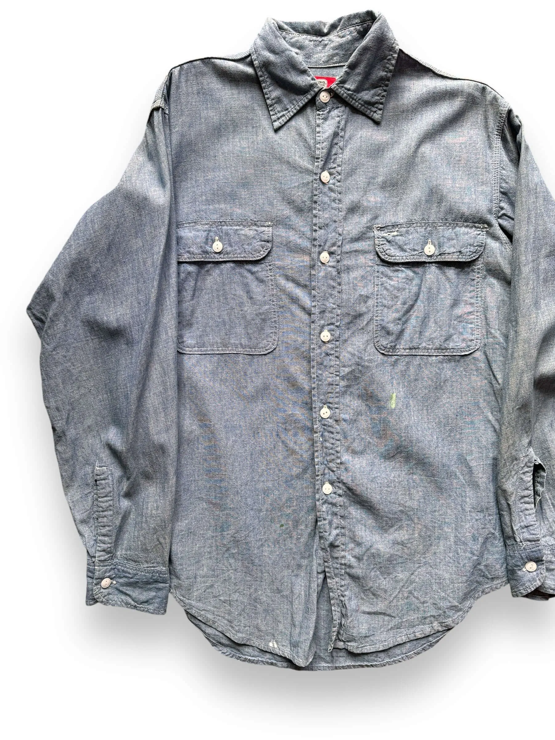 Vintage 60s Era Penneys Big Mac Chambray Shirt SZ L