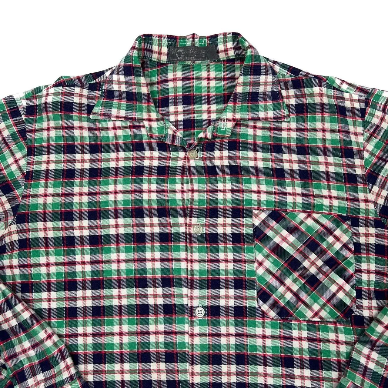 Vintage 90’s H. FRANKLIN Plaid Check Long Sleeve Cotton Flannel Shirt