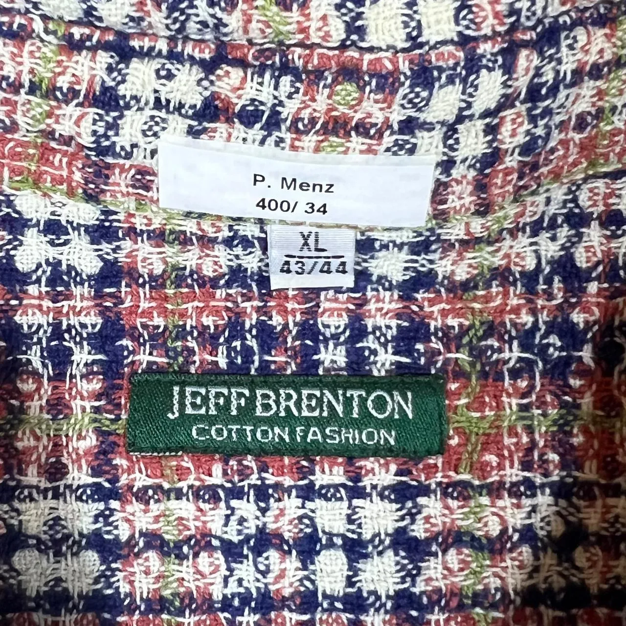 Vintage 90's JEFF BRENTON Plaid Check Long Sleeve Flannel Shirt