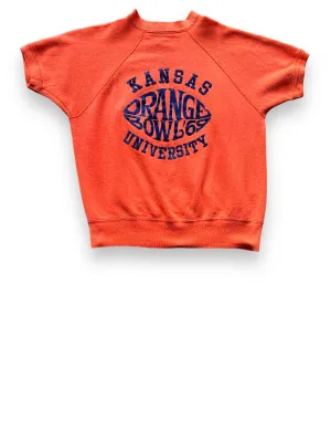 Vintage Artex Kansas University 1969 Orange Bowl Short Sleeve Crewneck Sweatshirt SZ L | Barn Owl Vintage Clothing | Seattle Vintage Sweatshirts