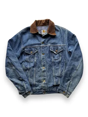Vintage Carhartt Denim Blanket Lined Trucker Jacket SZ 42L