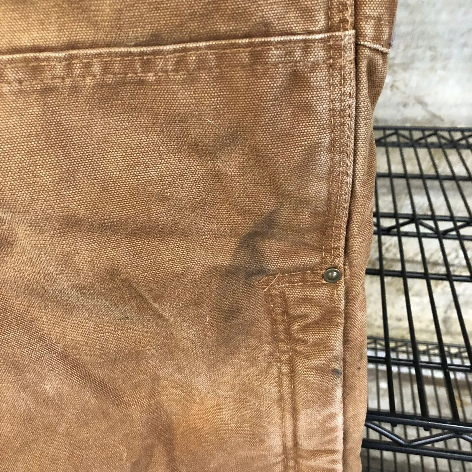 Vintage Carhartt R27 BRN Men's Quilt-Lined Brown Canvas Bib Overalls - Sz 40x30