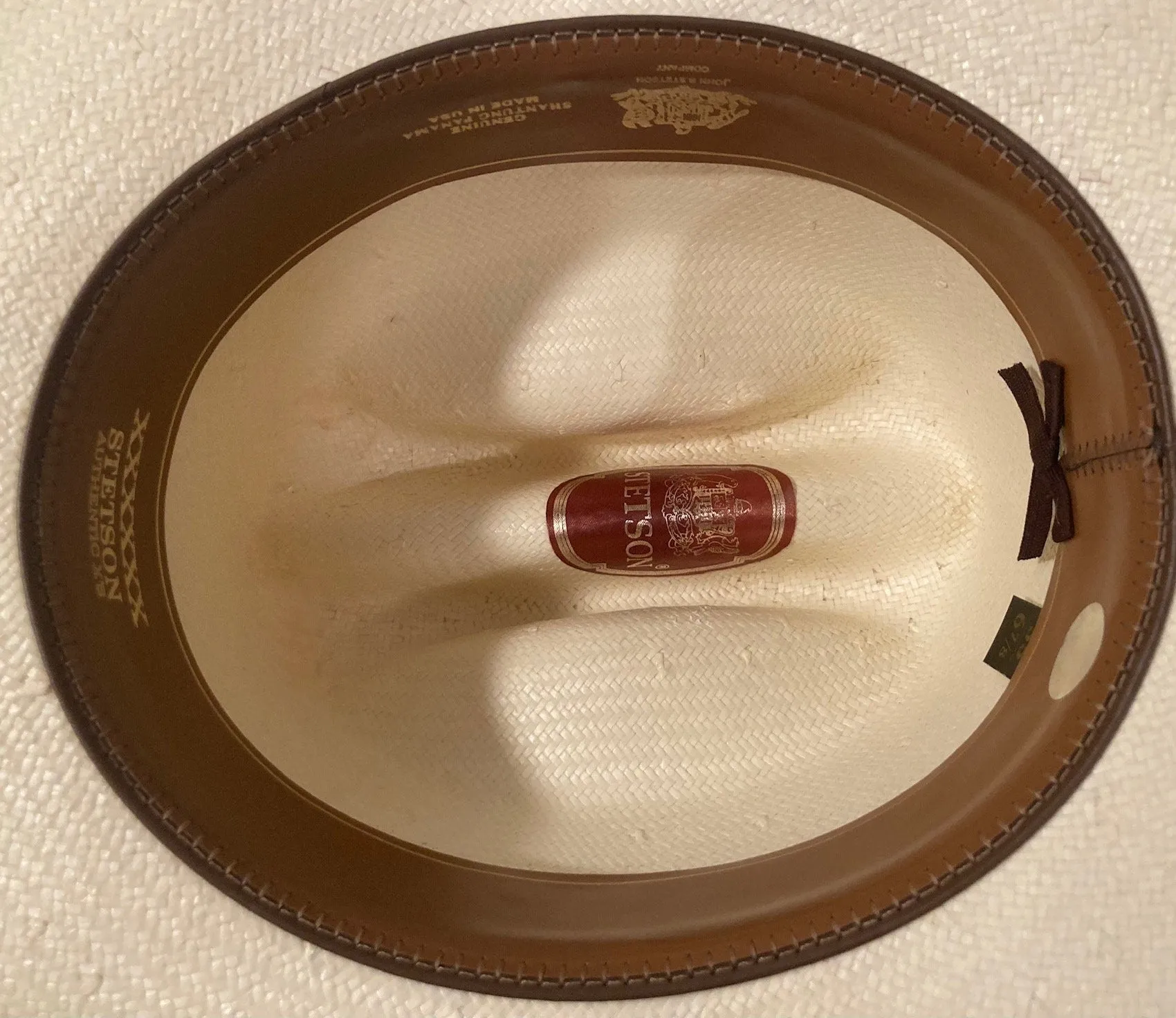Vintage Cowboy Hat, Stetson, Size 6 7/8, Nice, Quality, Some Top Stains As Shown, Cowboy, Western Wear, Rancher, Sun Shade