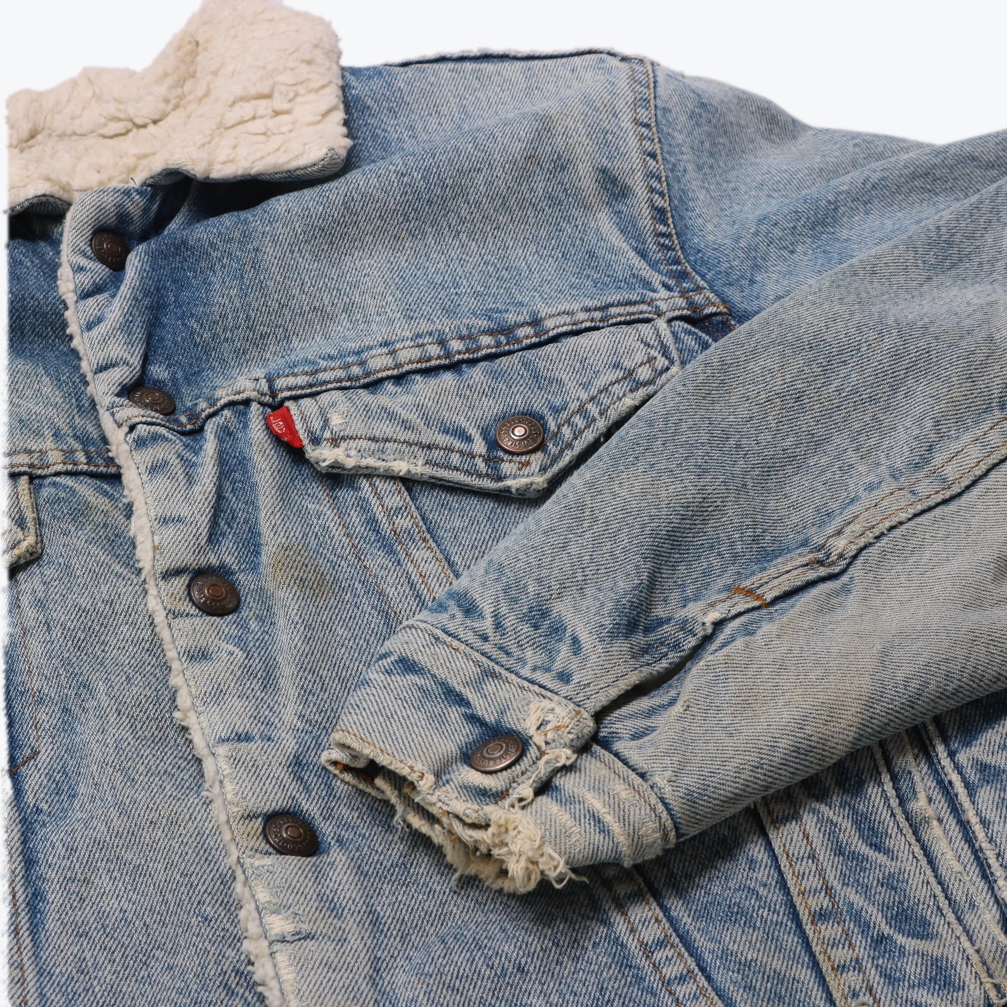 Vintage Denim Sherpa Jacket