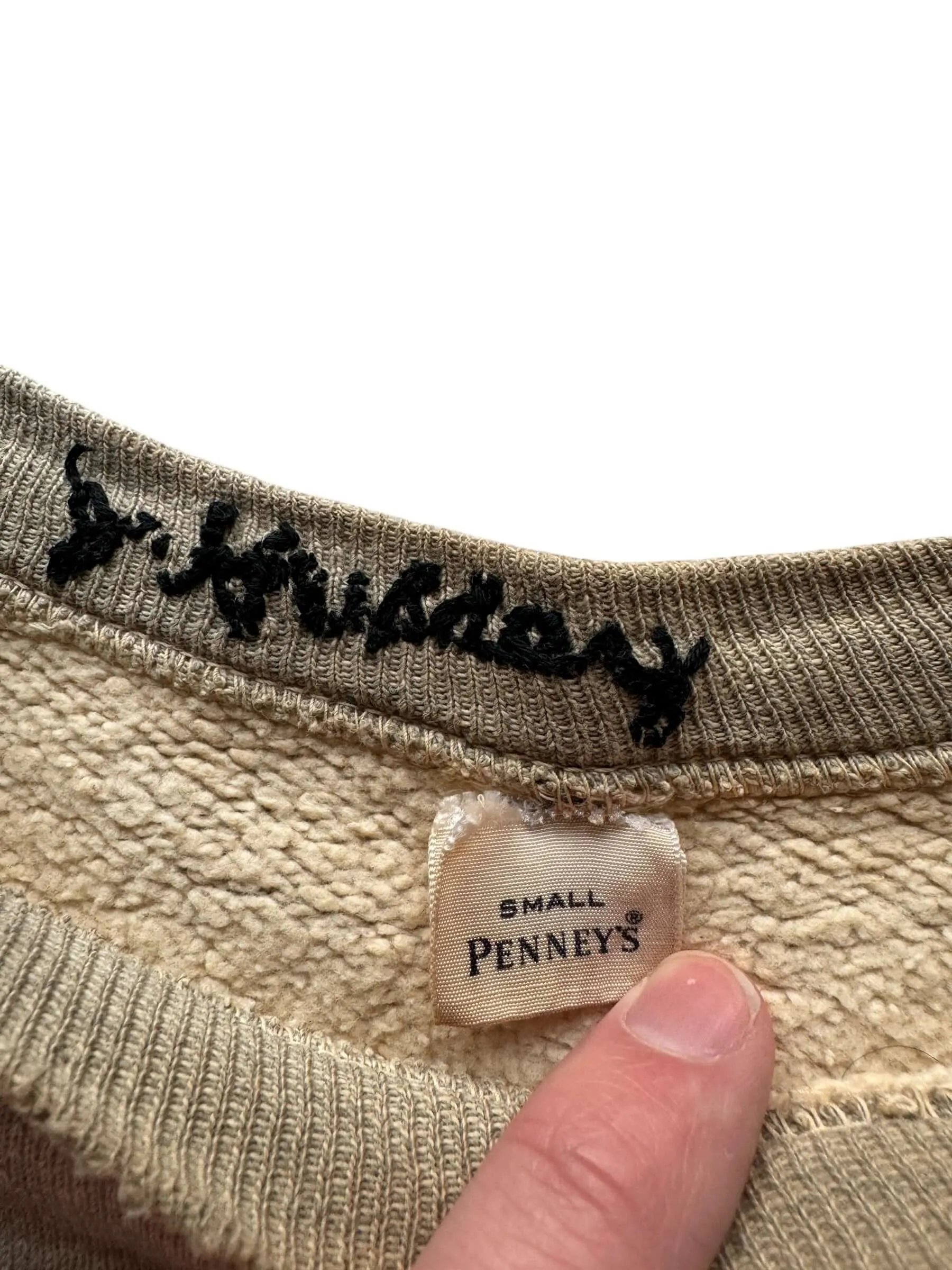 Vintage Distressed Penneys Heather Grey Crewneck SZ S