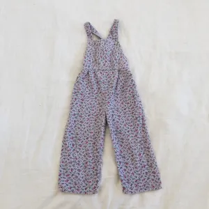 Vintage Floral Corduroy Overalls