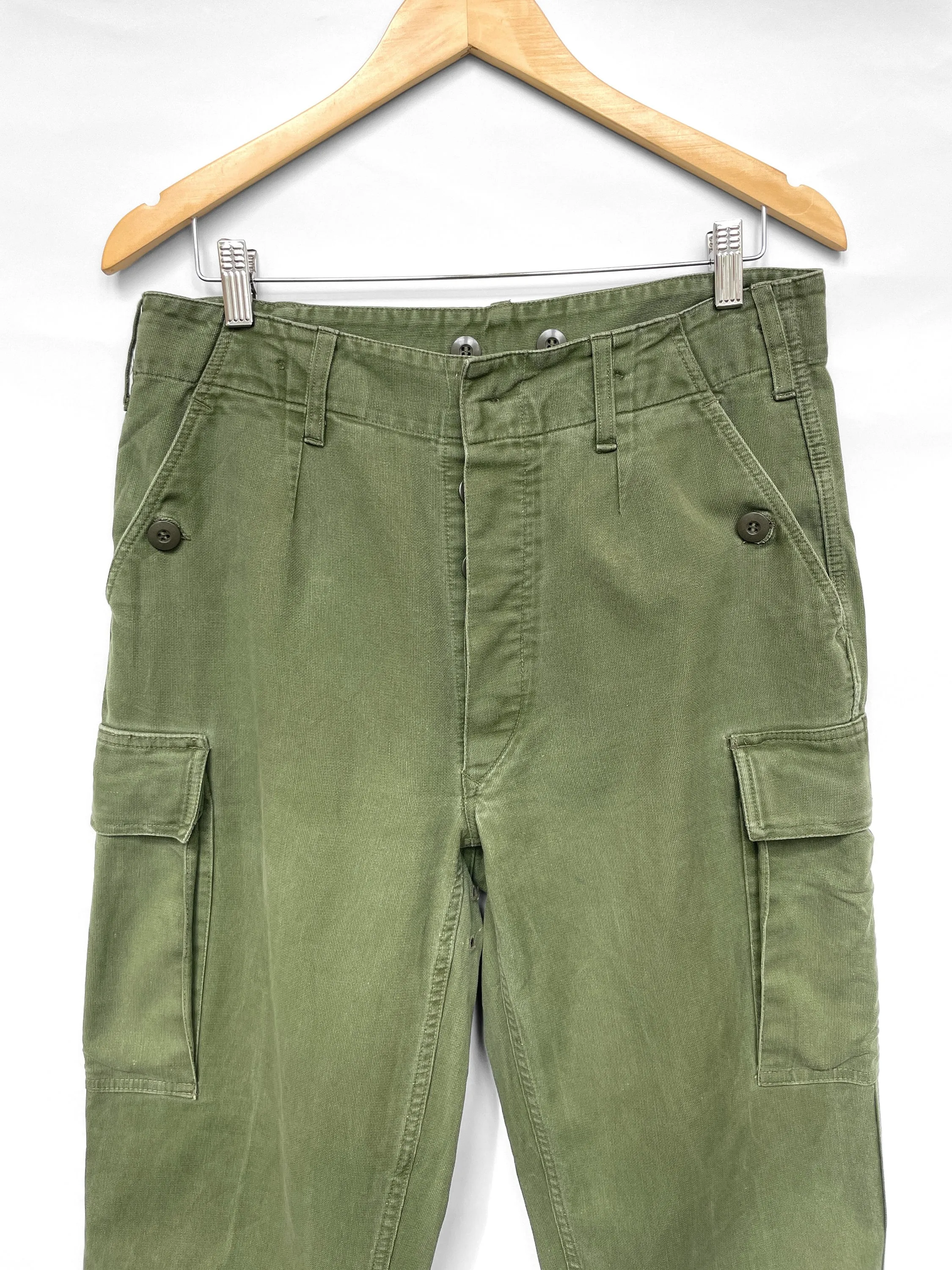 Vintage German Moleskin Trousers Cotton Sateen