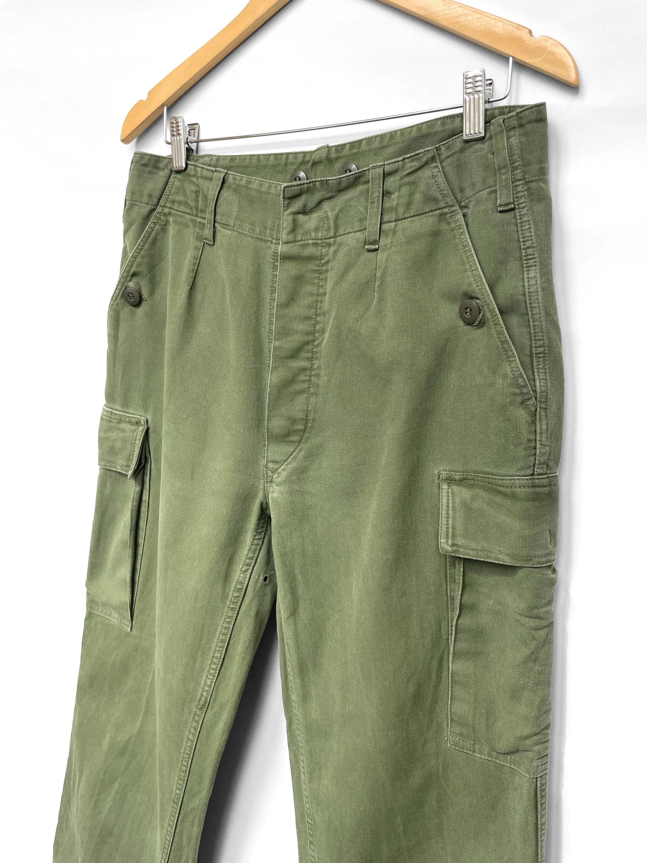 Vintage German Moleskin Trousers Cotton Sateen