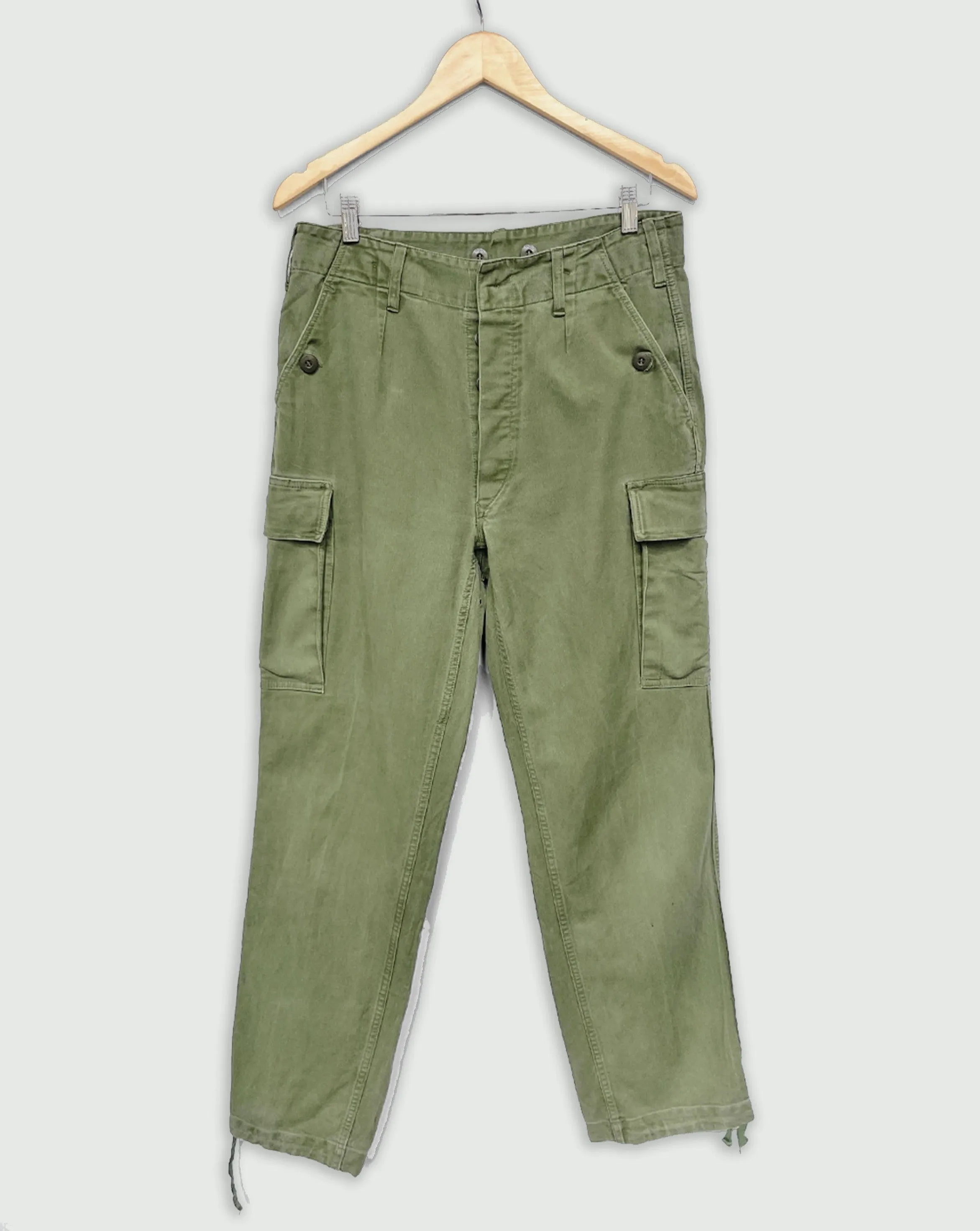 Vintage German Moleskin Trousers Cotton Sateen