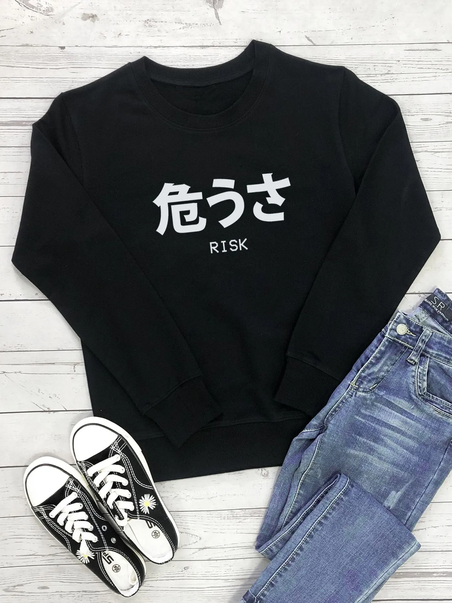 Vintage Harajuku Letter Print Sweatshirt Wholesale Women Clothing
