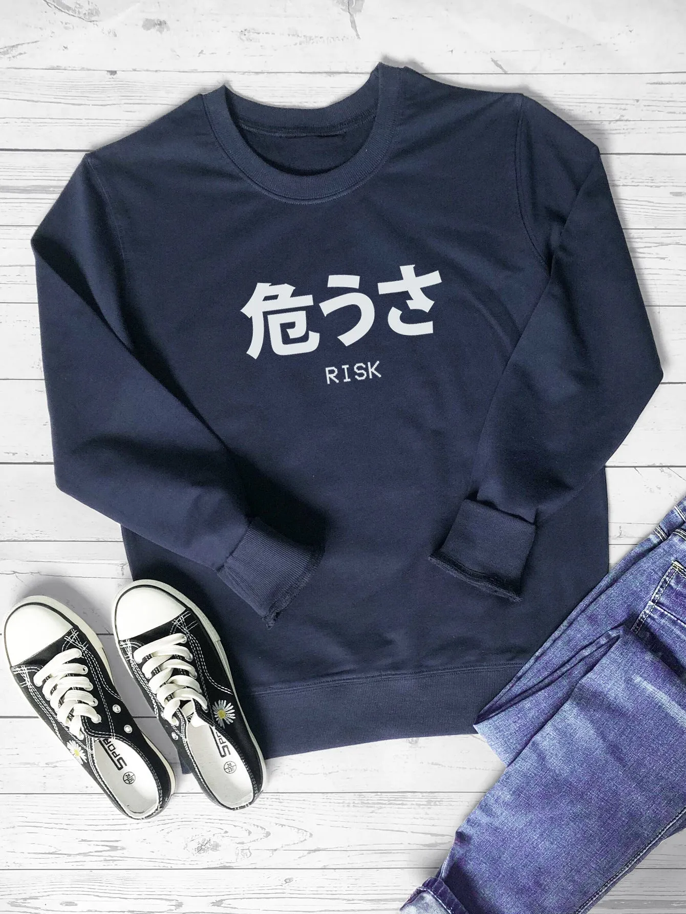 Vintage Harajuku Letter Print Sweatshirt Wholesale Women Clothing