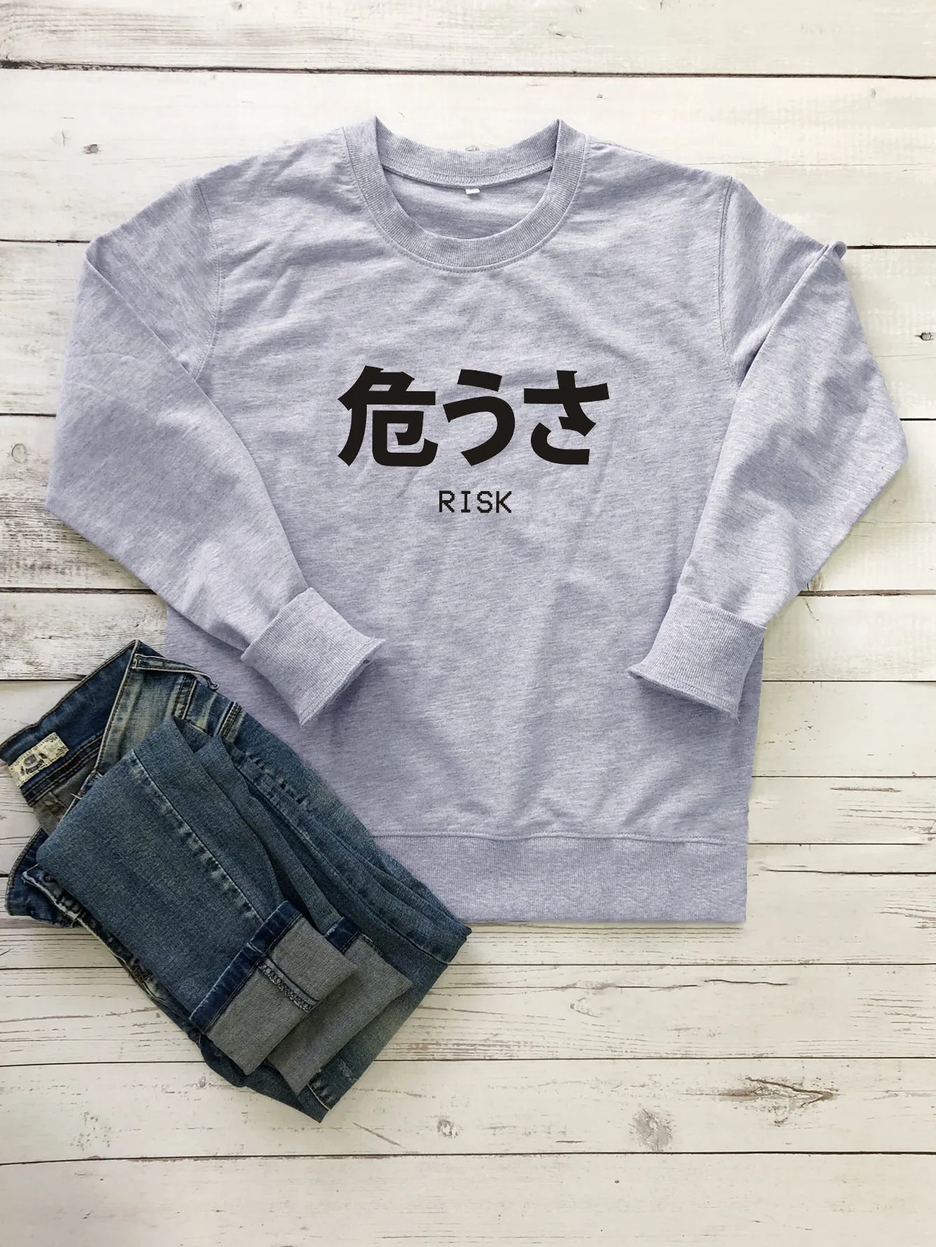 Vintage Harajuku Letter Print Sweatshirt Wholesale Women Clothing