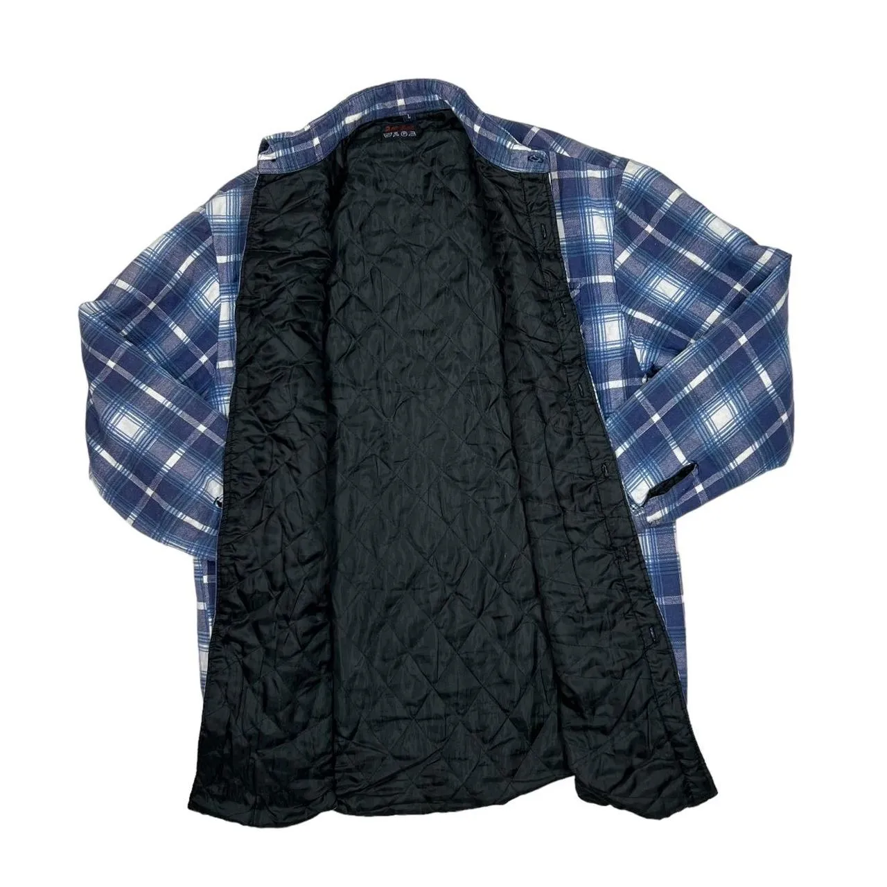 Vintage JET SET Tartan Lumberjack Plaid Check Lightly Padded Flannel Over Shirt
