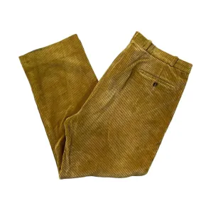 Vintage JOHN G HARDY Made In Great Britain Tan Corduroy Cord Straight Leg Trousers