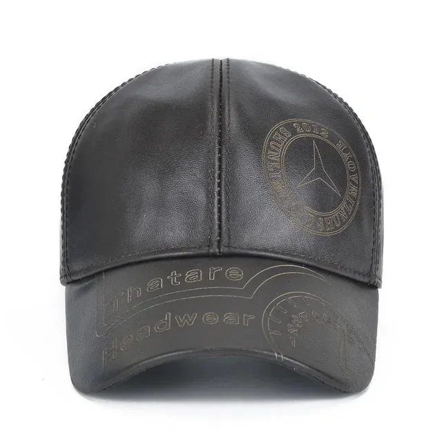 Vintage Leather Speedometer Cap - Fushia