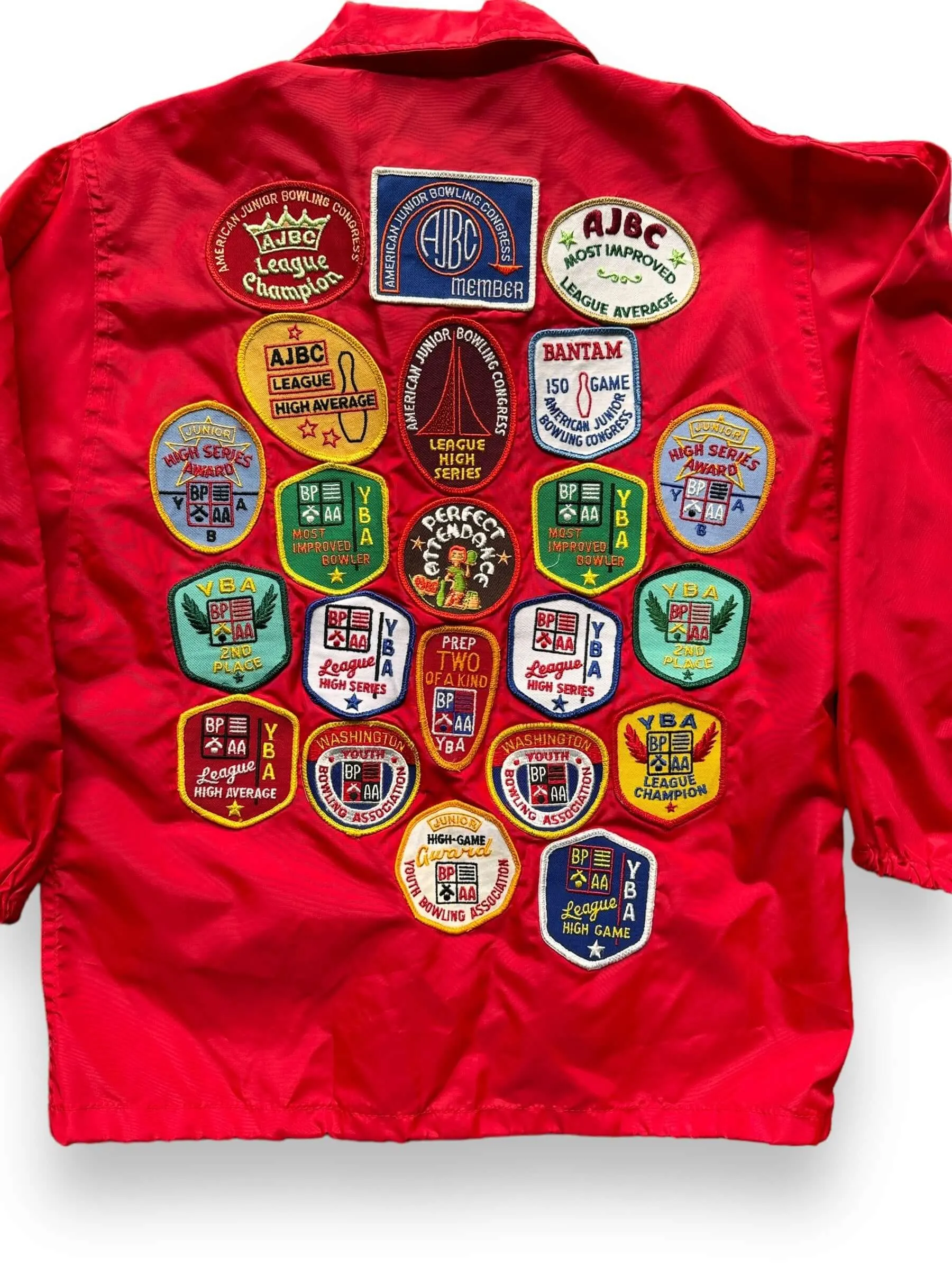 Vintage Leilani Lanes Seattle Patched Up Swingster Coaches Jacket SZ L