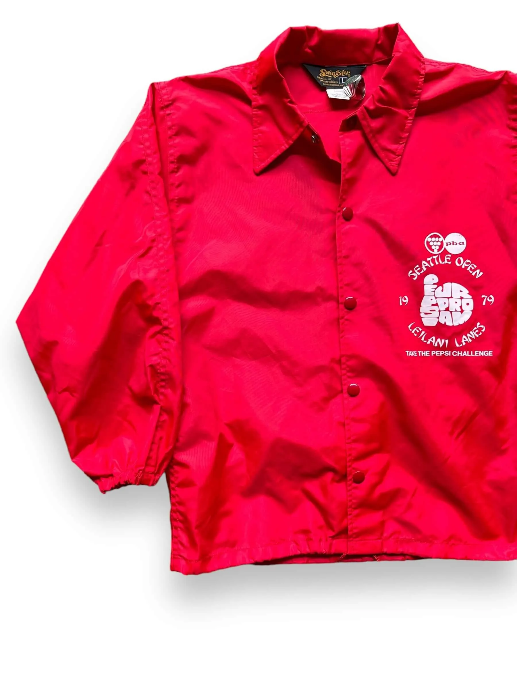 Vintage Leilani Lanes Seattle Patched Up Swingster Coaches Jacket SZ L