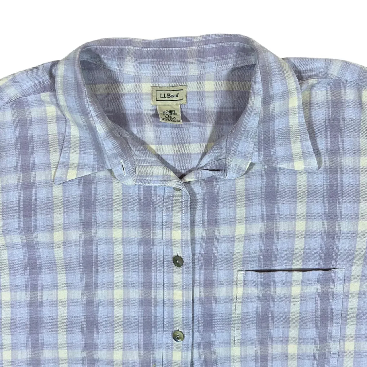 Vintage L.L.BEAN Plaid Check Long Sleeve Cotton Flannel Shirt
