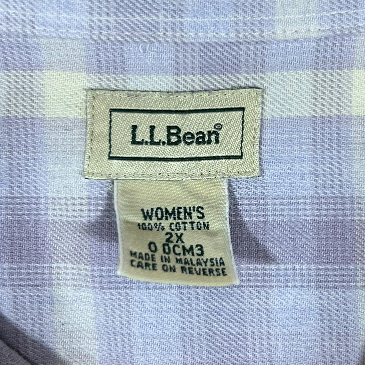 Vintage L.L.BEAN Plaid Check Long Sleeve Cotton Flannel Shirt
