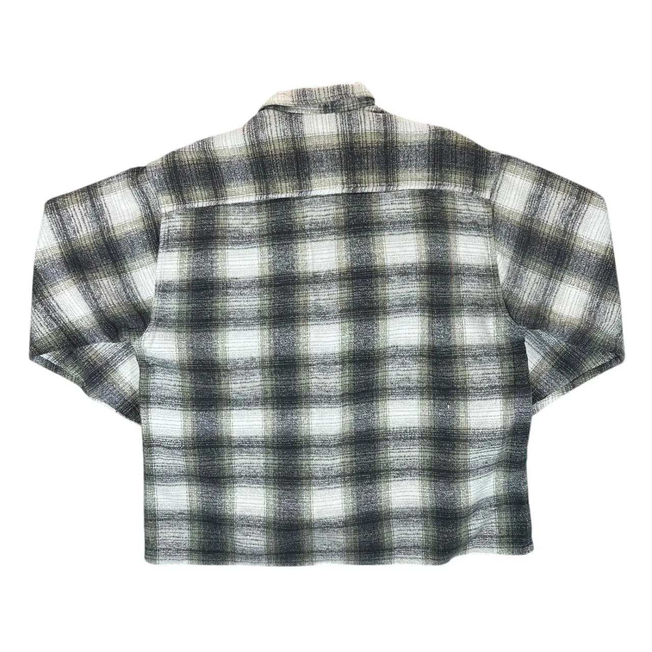 Vintage Lumberjack Plaid Check Grunge Long Sleeve Flannel Shirt