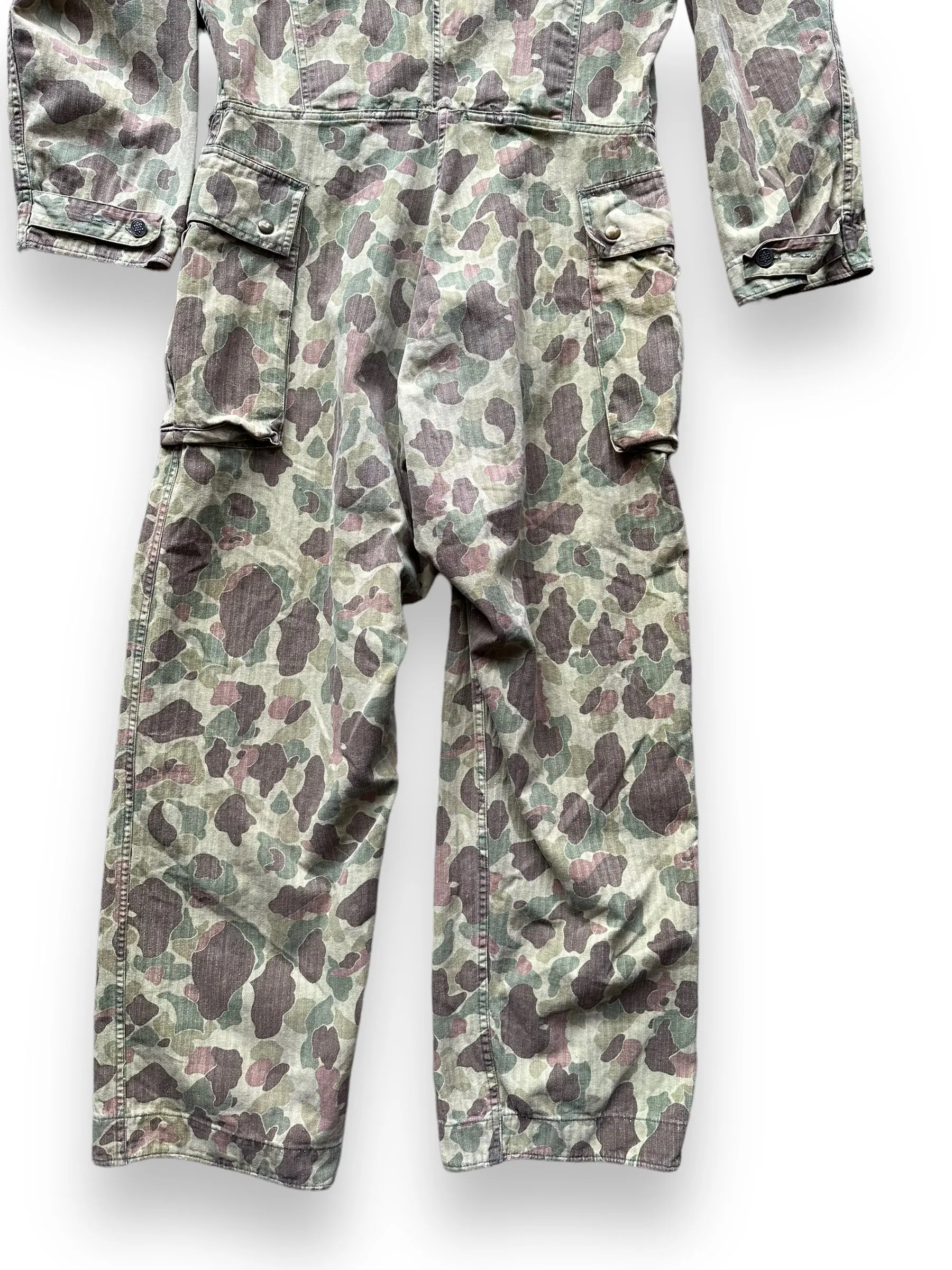 Vintage M-4395 HBT Frogskin Camo Coveralls SZ M | Vintage Frog Skin Camo Pants Seattle | Barn Owl Vintage Workwear