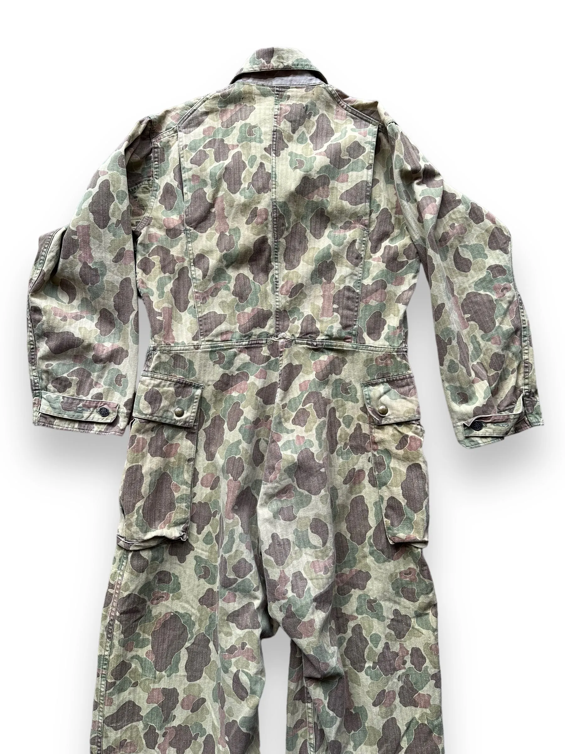 Vintage M-4395 HBT Frogskin Camo Coveralls SZ M | Vintage Frog Skin Camo Pants Seattle | Barn Owl Vintage Workwear