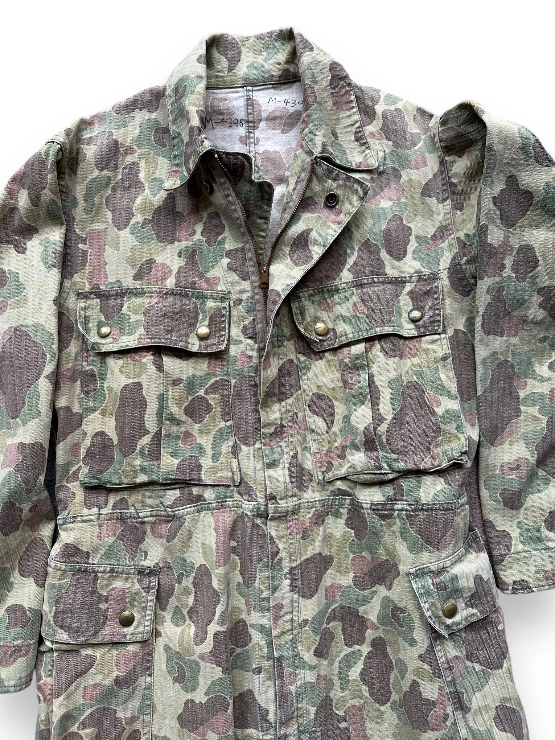 Vintage M-4395 HBT Frogskin Camo Coveralls SZ M | Vintage Frog Skin Camo Pants Seattle | Barn Owl Vintage Workwear