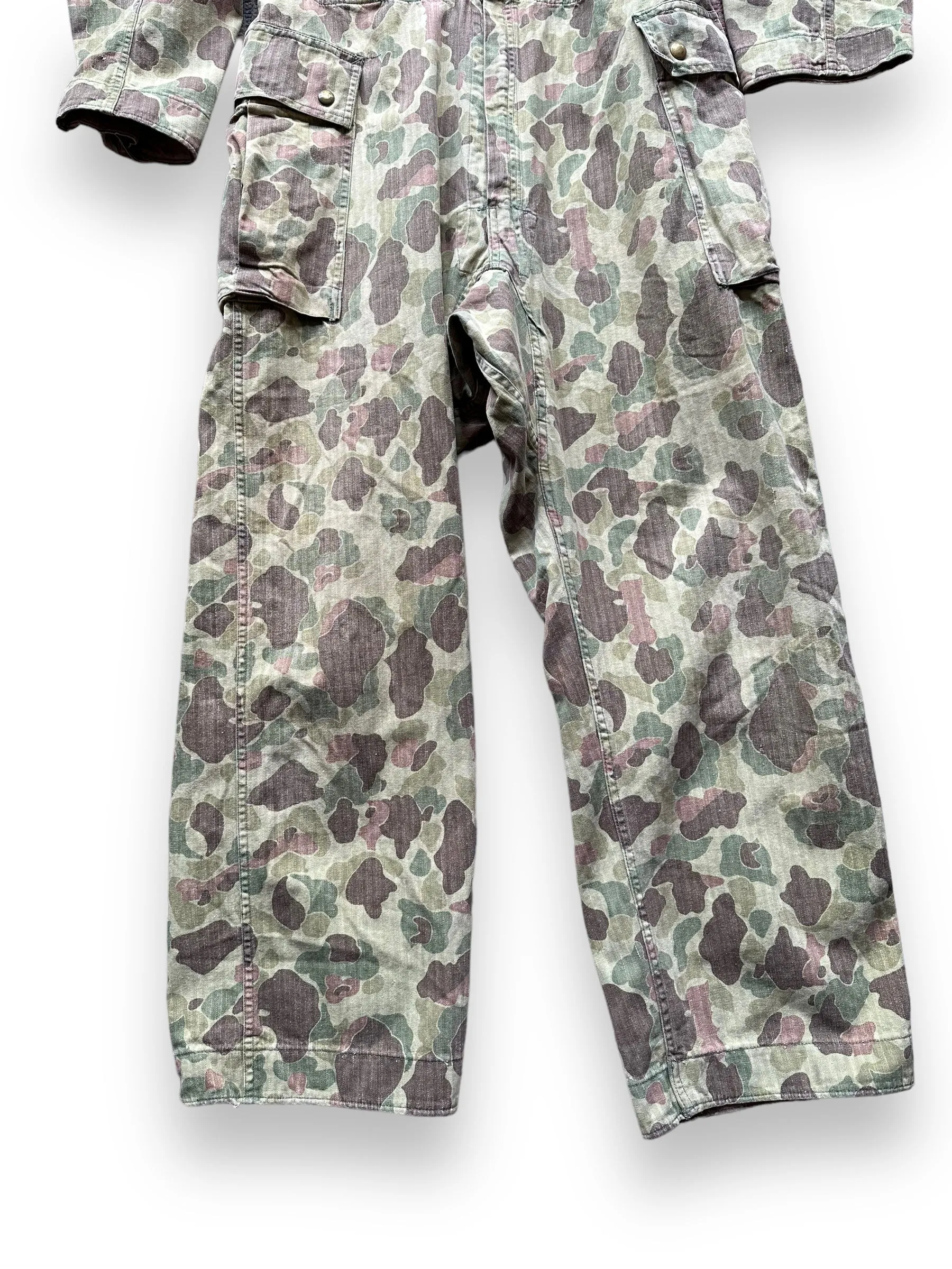 Vintage M-4395 HBT Frogskin Camo Coveralls SZ M | Vintage Frog Skin Camo Pants Seattle | Barn Owl Vintage Workwear