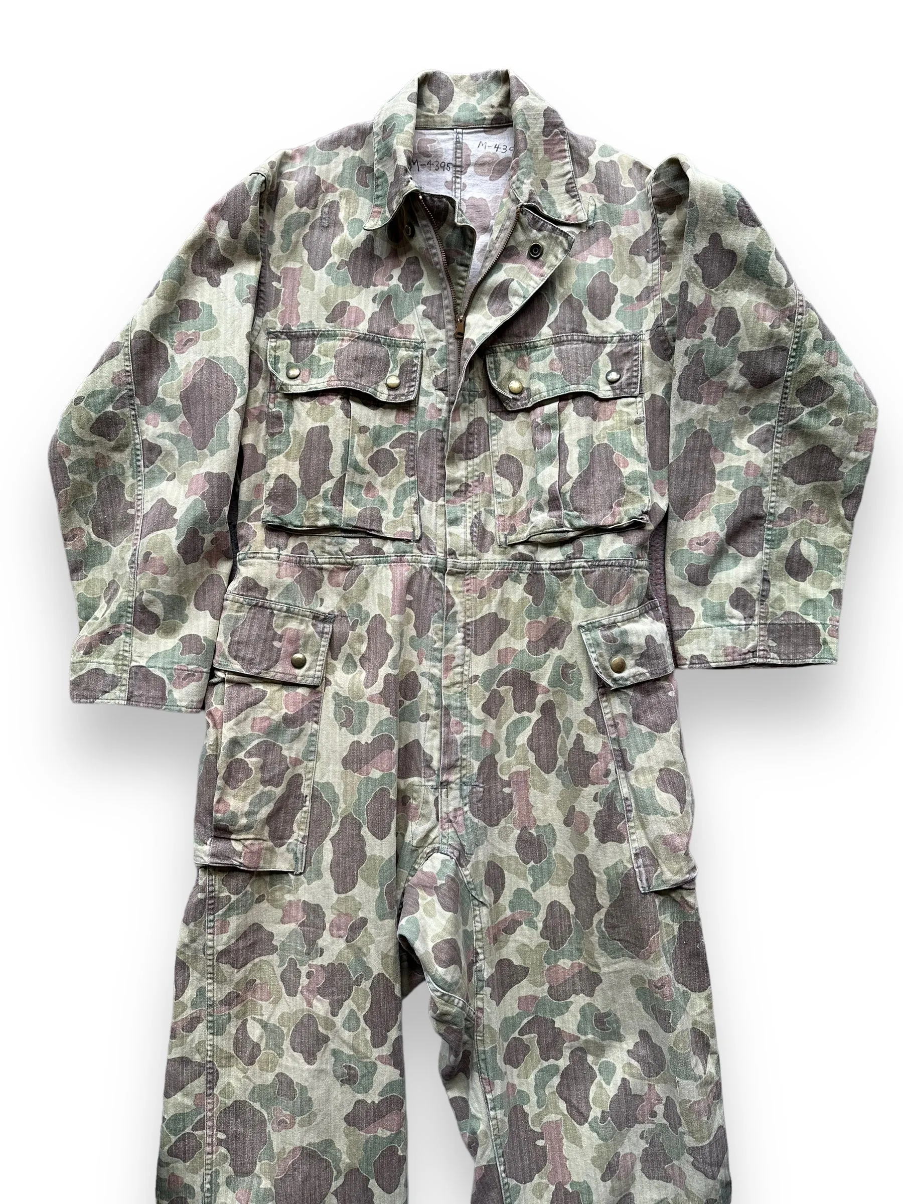 Vintage M-4395 HBT Frogskin Camo Coveralls SZ M | Vintage Frog Skin Camo Pants Seattle | Barn Owl Vintage Workwear
