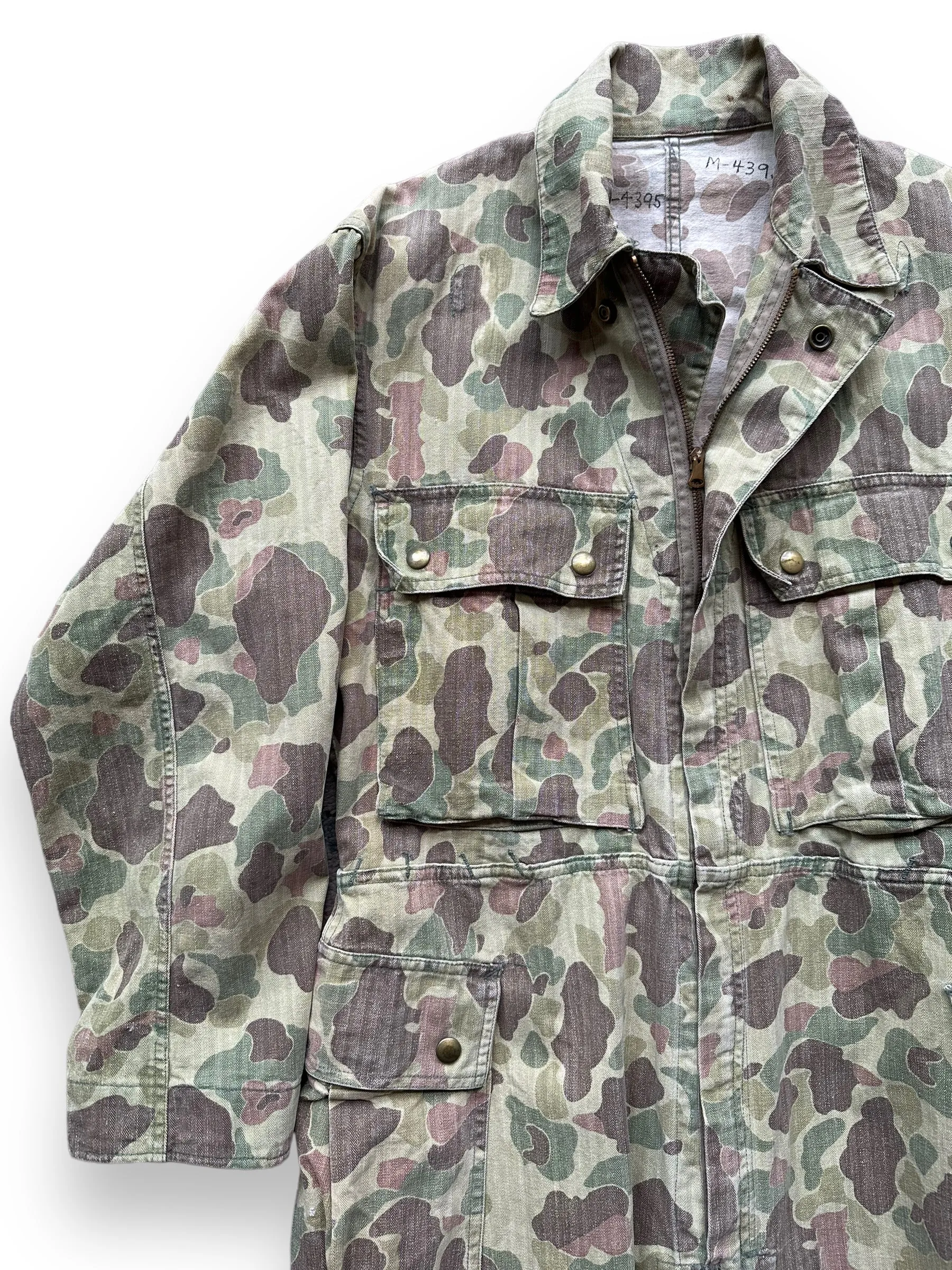 Vintage M-4395 HBT Frogskin Camo Coveralls SZ M | Vintage Frog Skin Camo Pants Seattle | Barn Owl Vintage Workwear