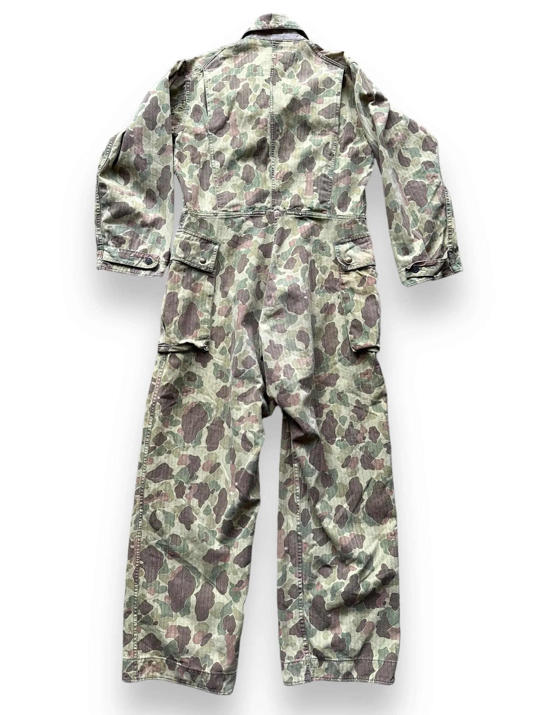 Vintage M-4395 HBT Frogskin Camo Coveralls SZ M | Vintage Frog Skin Camo Pants Seattle | Barn Owl Vintage Workwear