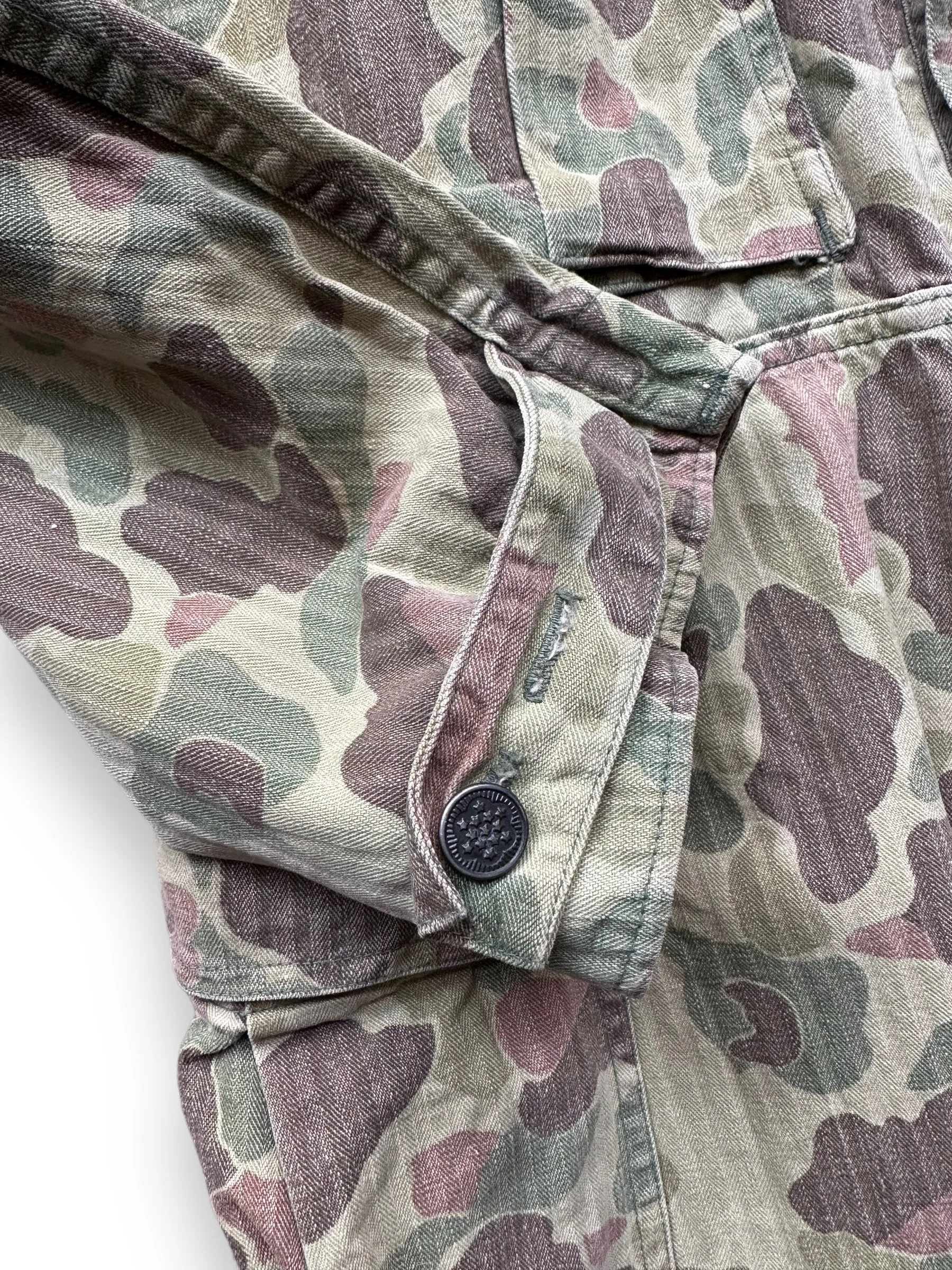 Vintage M-4395 HBT Frogskin Camo Coveralls SZ M | Vintage Frog Skin Camo Pants Seattle | Barn Owl Vintage Workwear