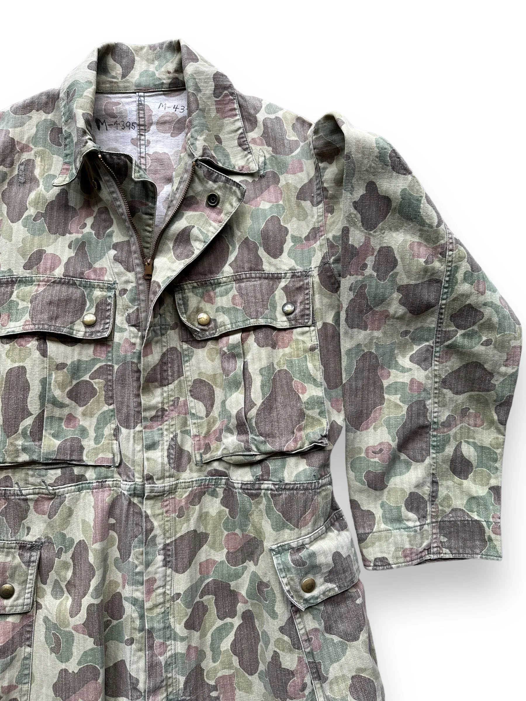 Vintage M-4395 HBT Frogskin Camo Coveralls SZ M | Vintage Frog Skin Camo Pants Seattle | Barn Owl Vintage Workwear