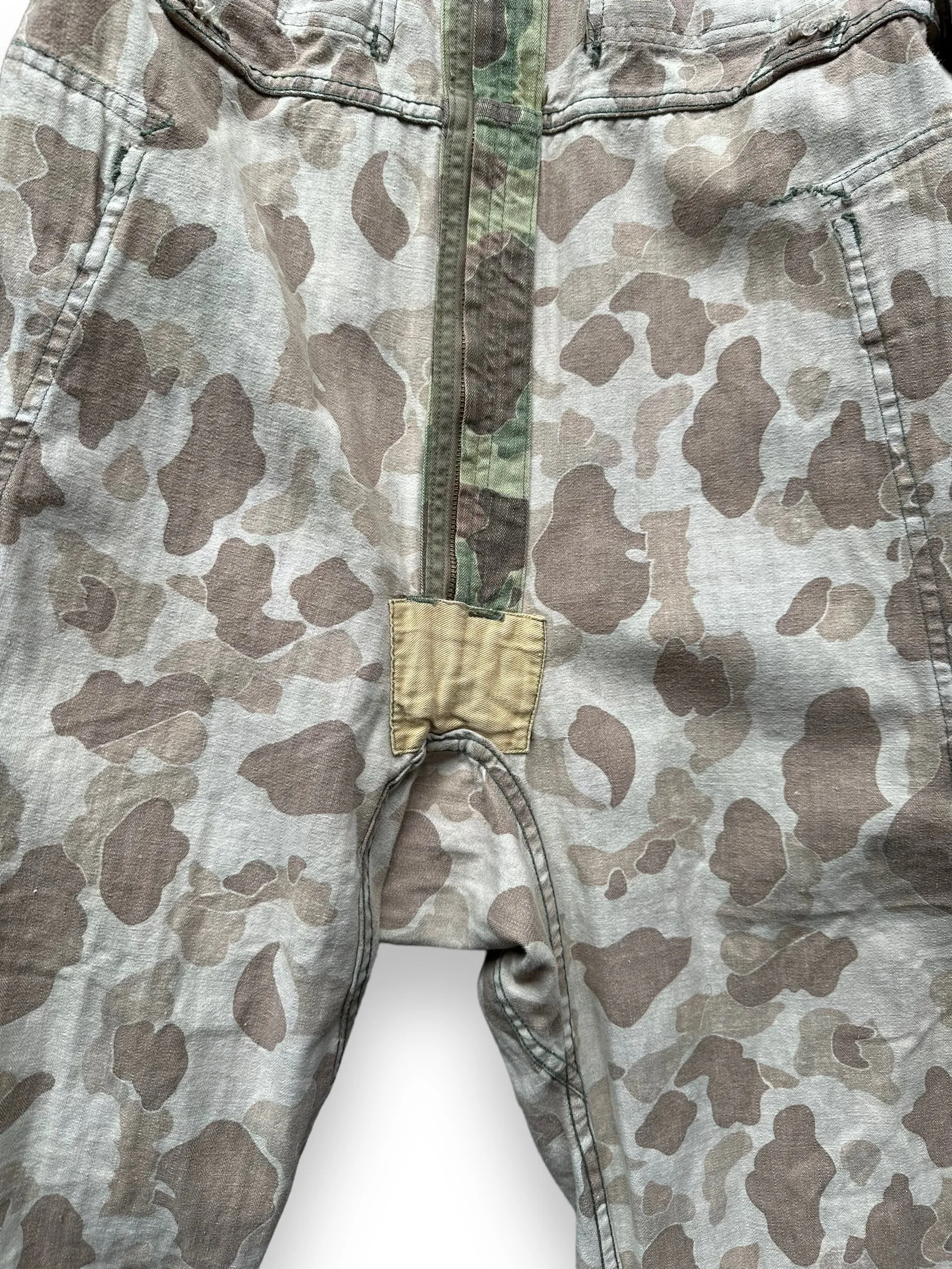 Vintage M-4395 HBT Frogskin Camo Coveralls SZ M | Vintage Frog Skin Camo Pants Seattle | Barn Owl Vintage Workwear