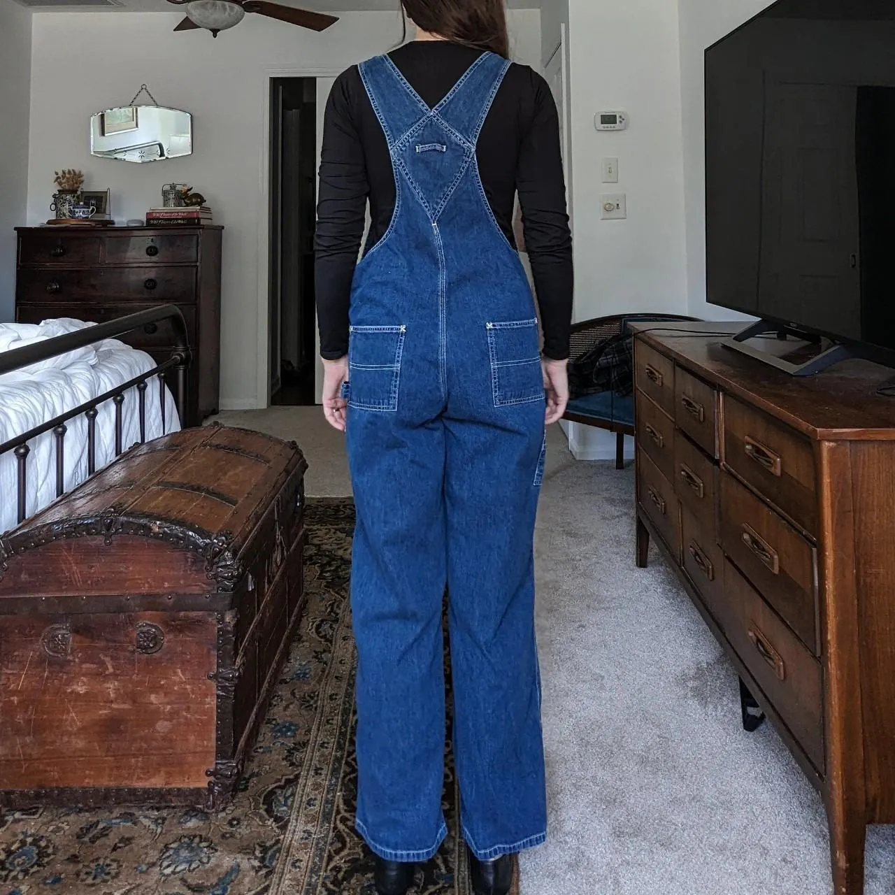 Vintage Old Navy Outlet Denim Straight Leg Baggy Overalls