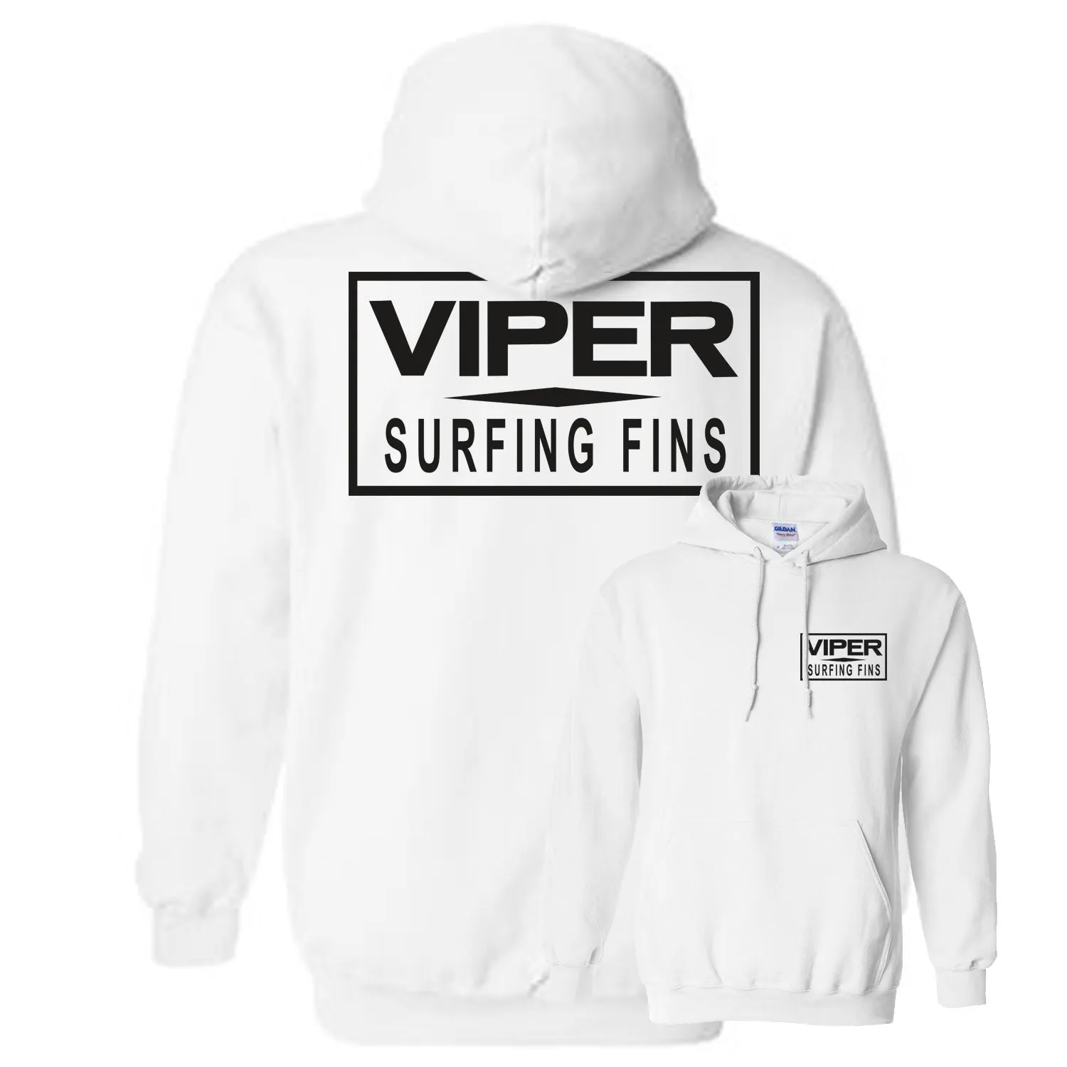 Viper Surfing Fins Bar Logo Hooded Pullover Sweatshirt