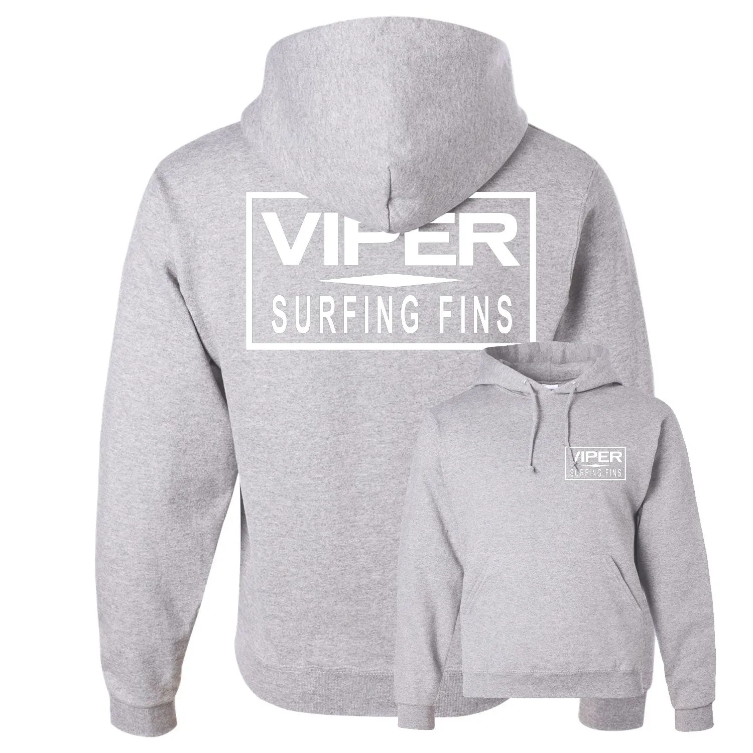 Viper Surfing Fins Bar Logo Hooded Pullover Sweatshirt