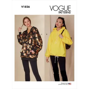 Vogue Pattern V1826 Misses' Sweatshirts