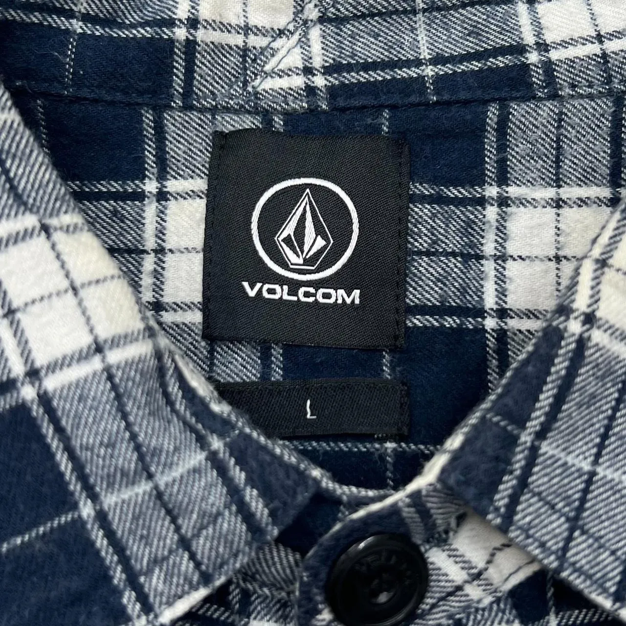 VOLCOM Classic Skater Plaid Check Long Sleeve Flannel Cotton Shirt